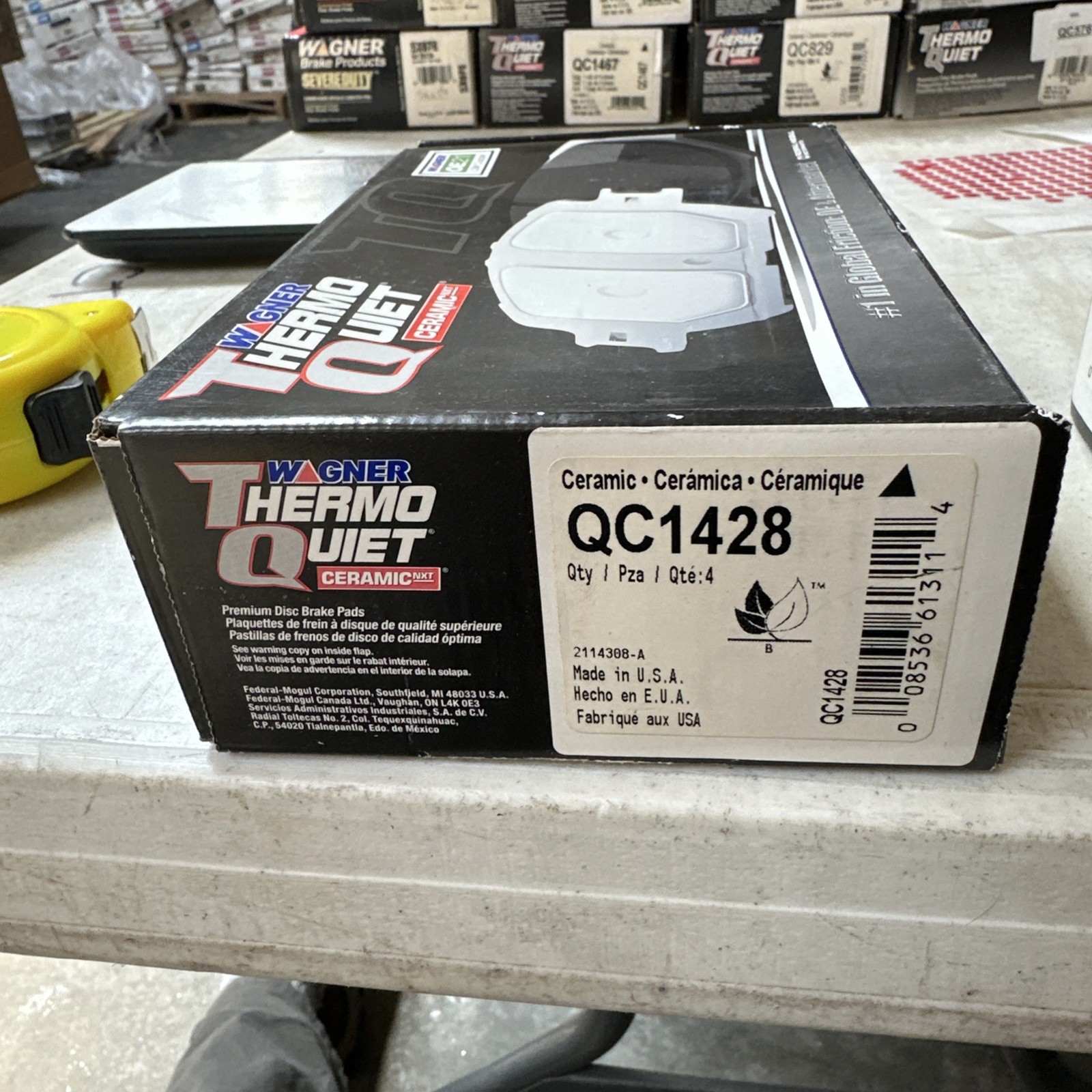 Disc Brake Pad Set-ThermoQuiet Disc Brake Pad Wagner QC1428 - Image 3