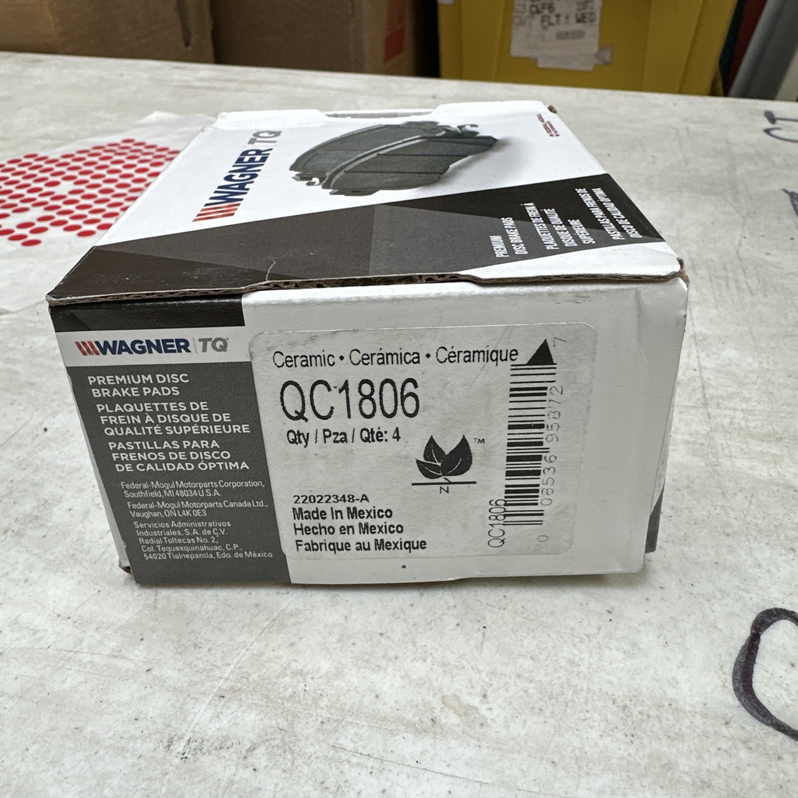 Disc Brake Pad Set-ThermoQuiet Disc Brake Pad Wagner QC1806 - Image 3