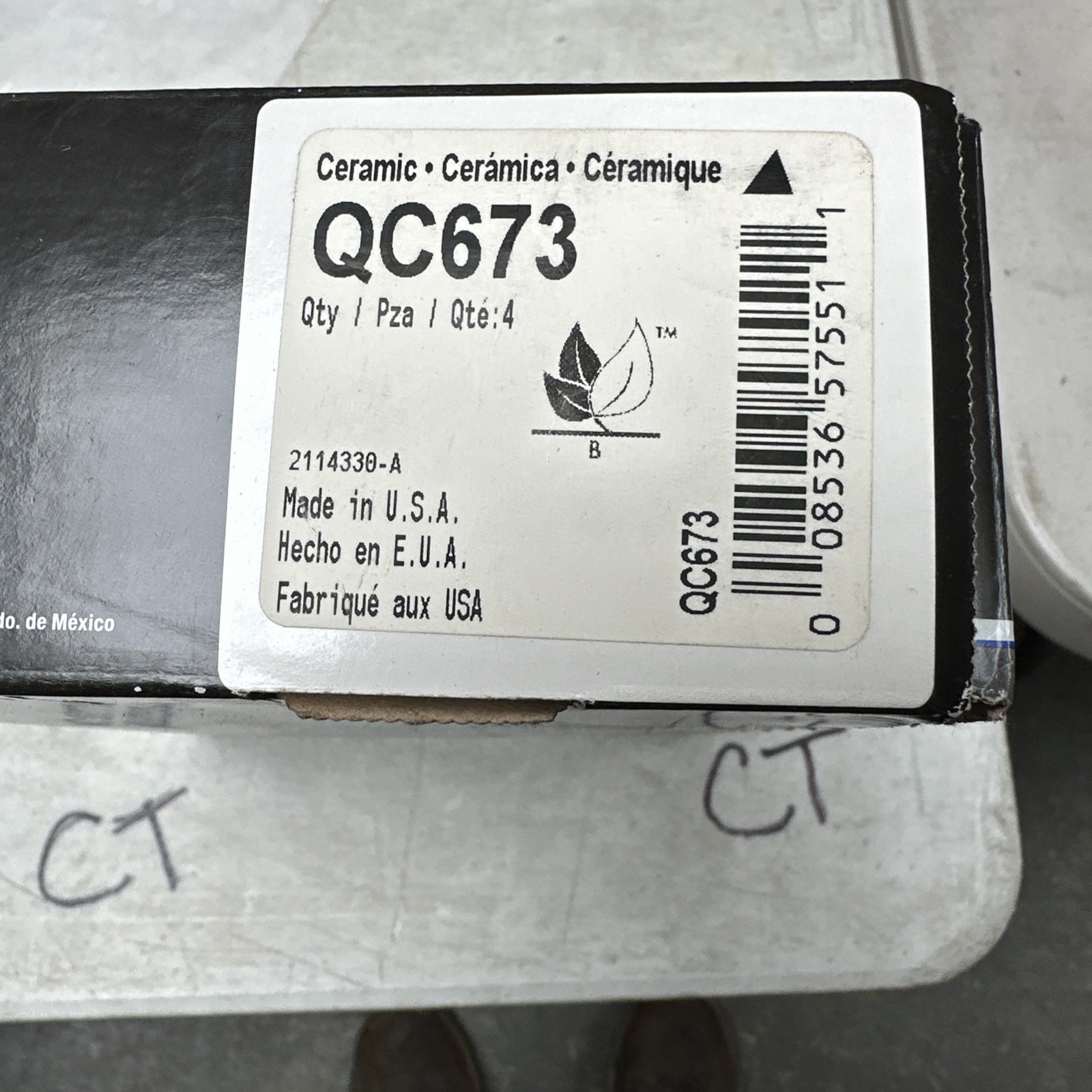 Disc Brake Pad Set-ThermoQuiet Disc Brake Pad Wagner QC673 - Image 3