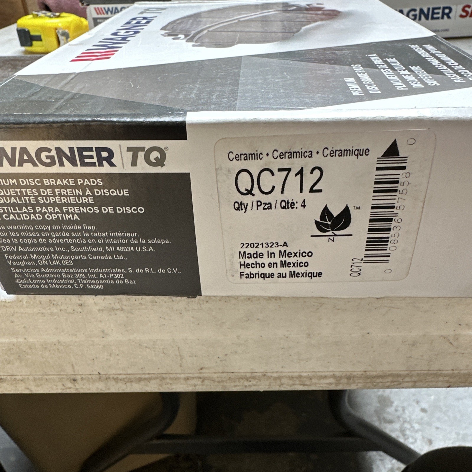 Disc Brake Pad Set-ThermoQuiet Disc Brake Pad Wagner QC712 - Image 3