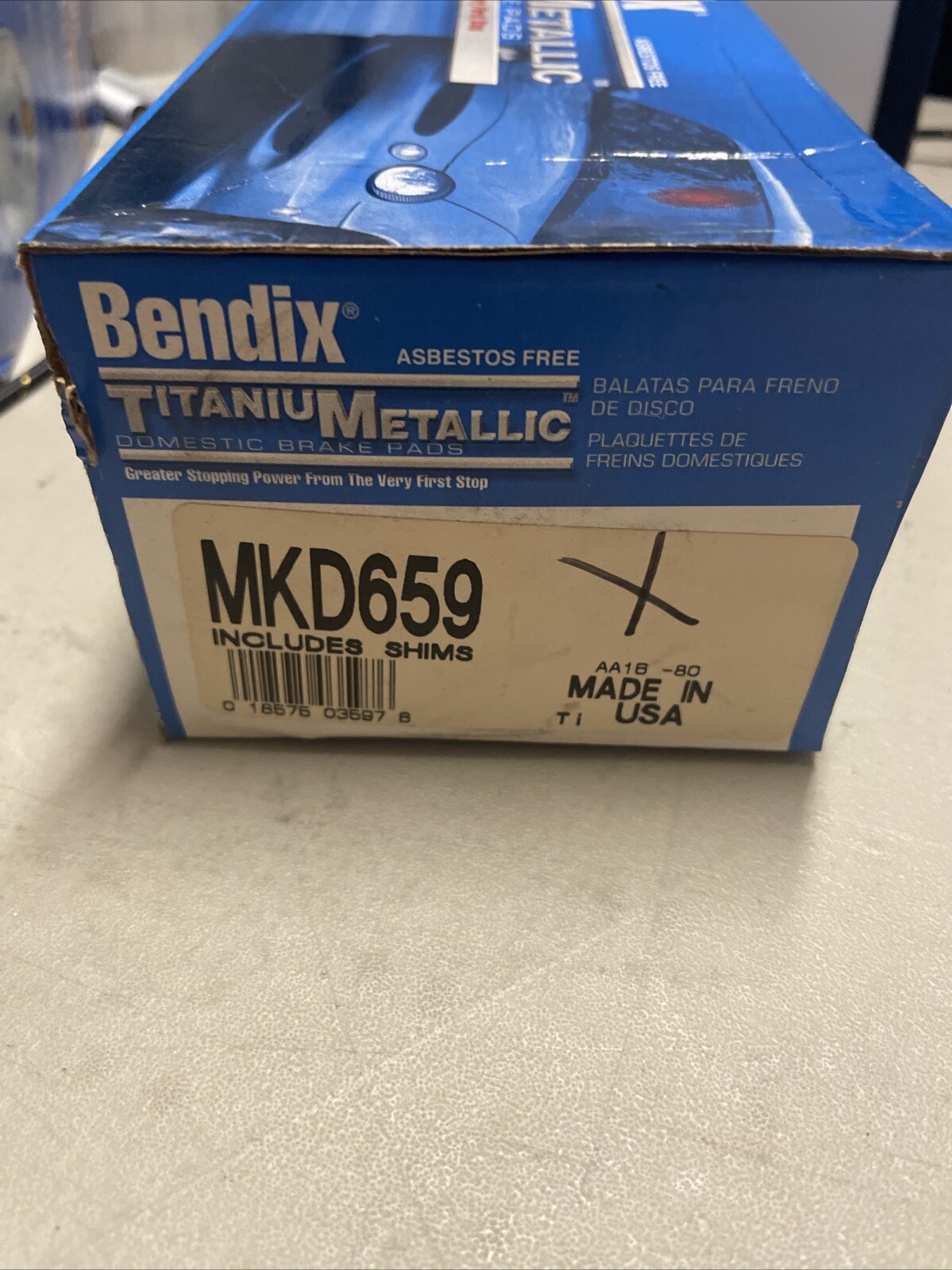 Disc Brake Pad Set-TitaniuMetallic II Disc Brake Pad Bendix MKD659 - Image 3