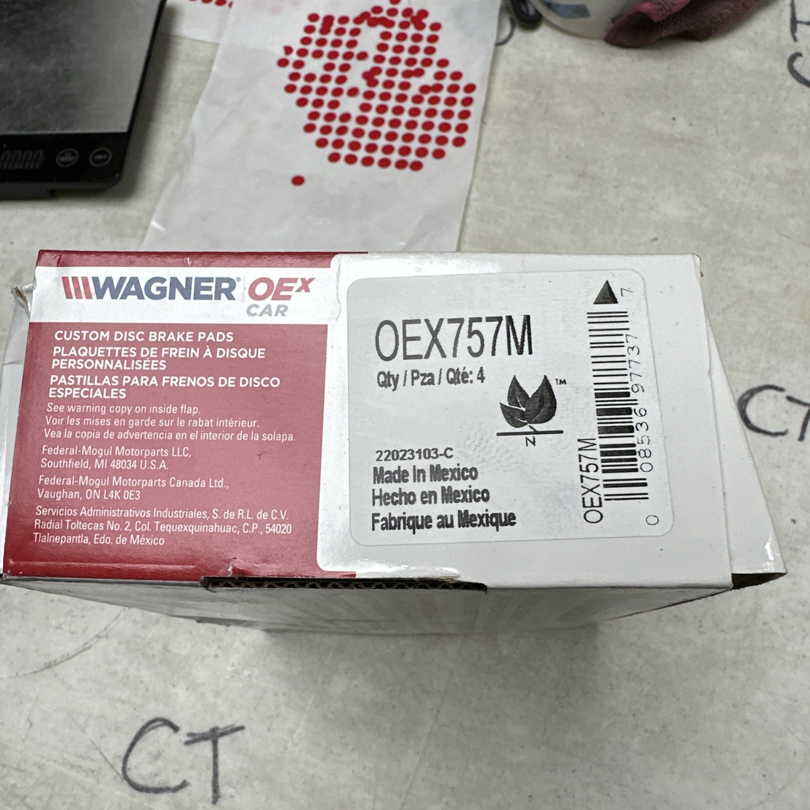 Disc Brake Pad Set Wagner OEX757M - Image 3