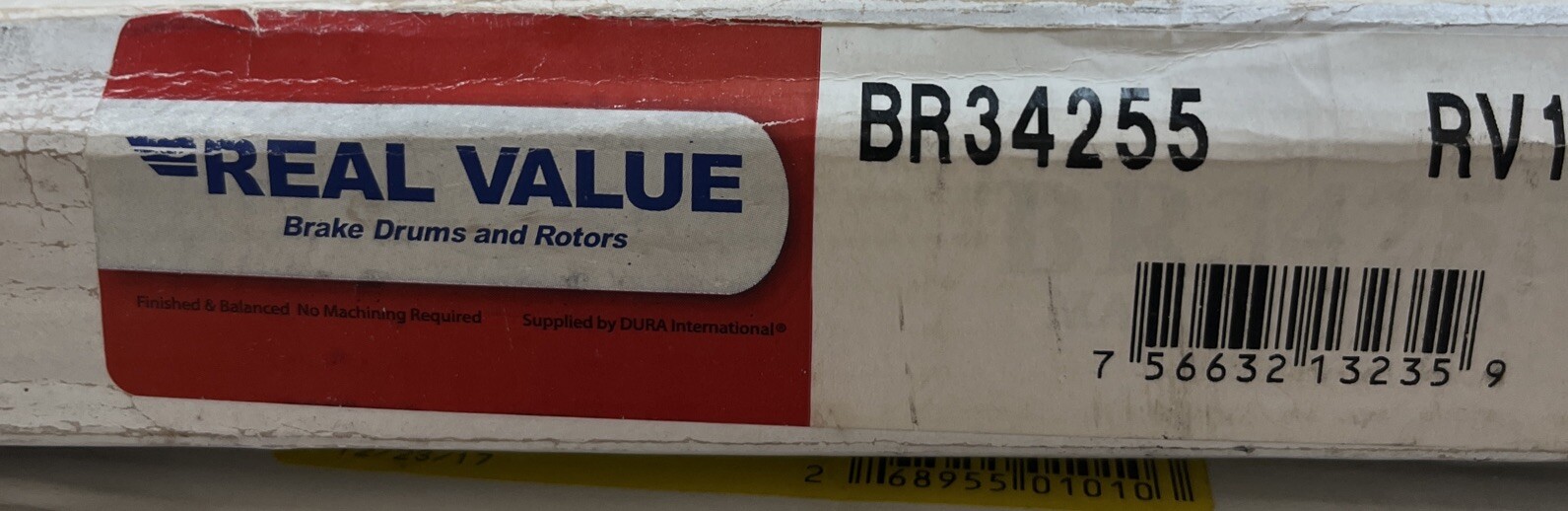 Disc Brake Rotor Front Real Value BR34255