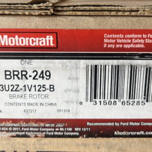 Disc Brake Rotor Motorcraft BRR-249 / Ford 3U2Z-1V125-B