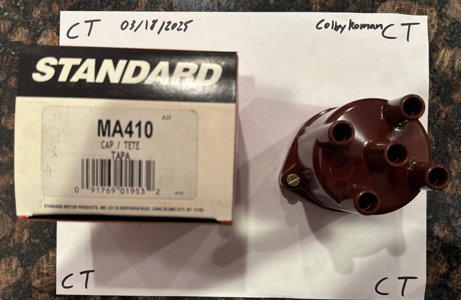 Distributor Cap Standard MA-410 fits 68-77 Fiat 124 1.8L-L4