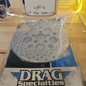 Drag Specialties Polished Stainless Steel Drilled Brake Rotor DS325092