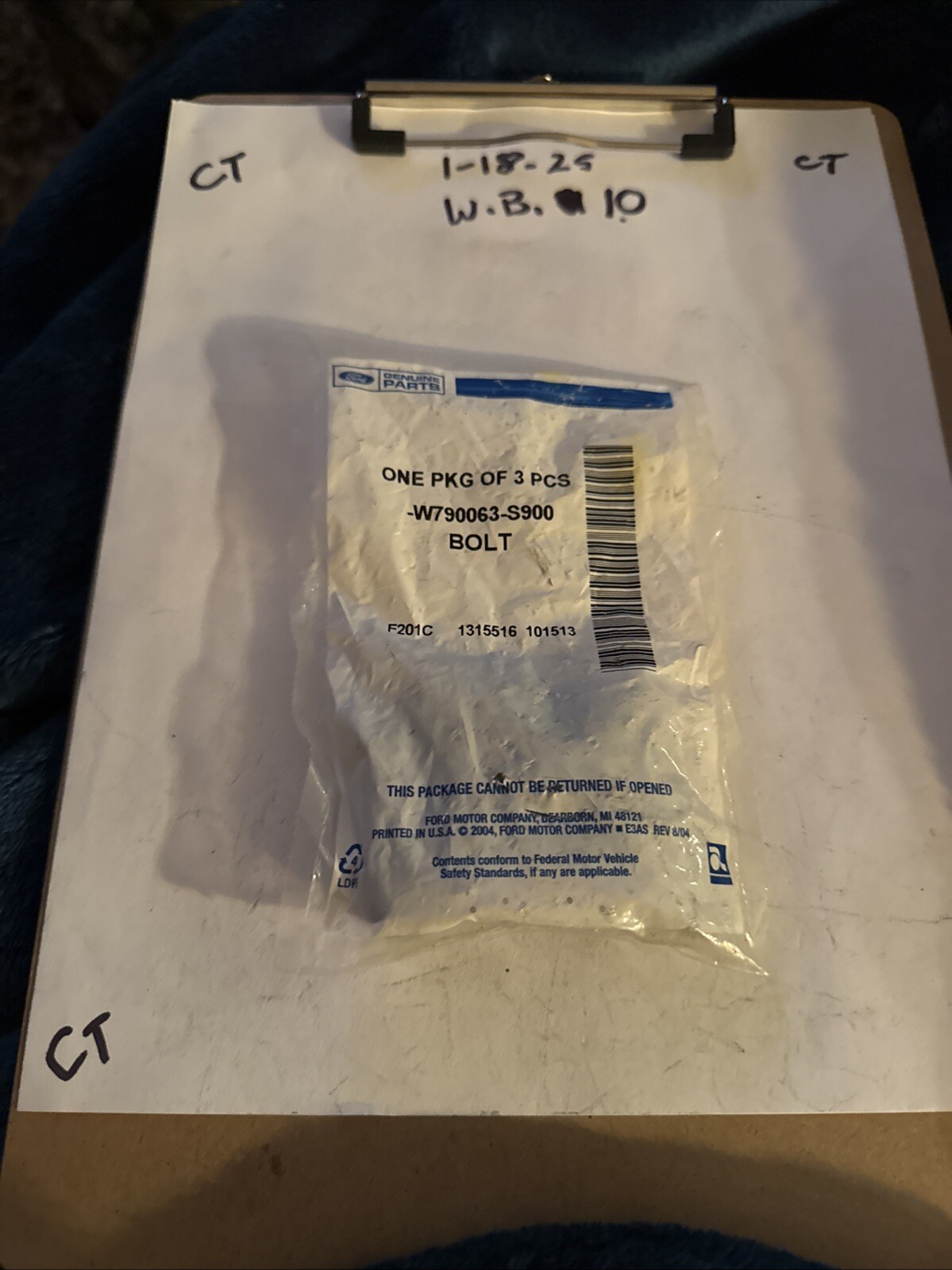 Drive Shaft Bolt (Front, Rear)Part Number: W790063S900 3 Pieces In Bag