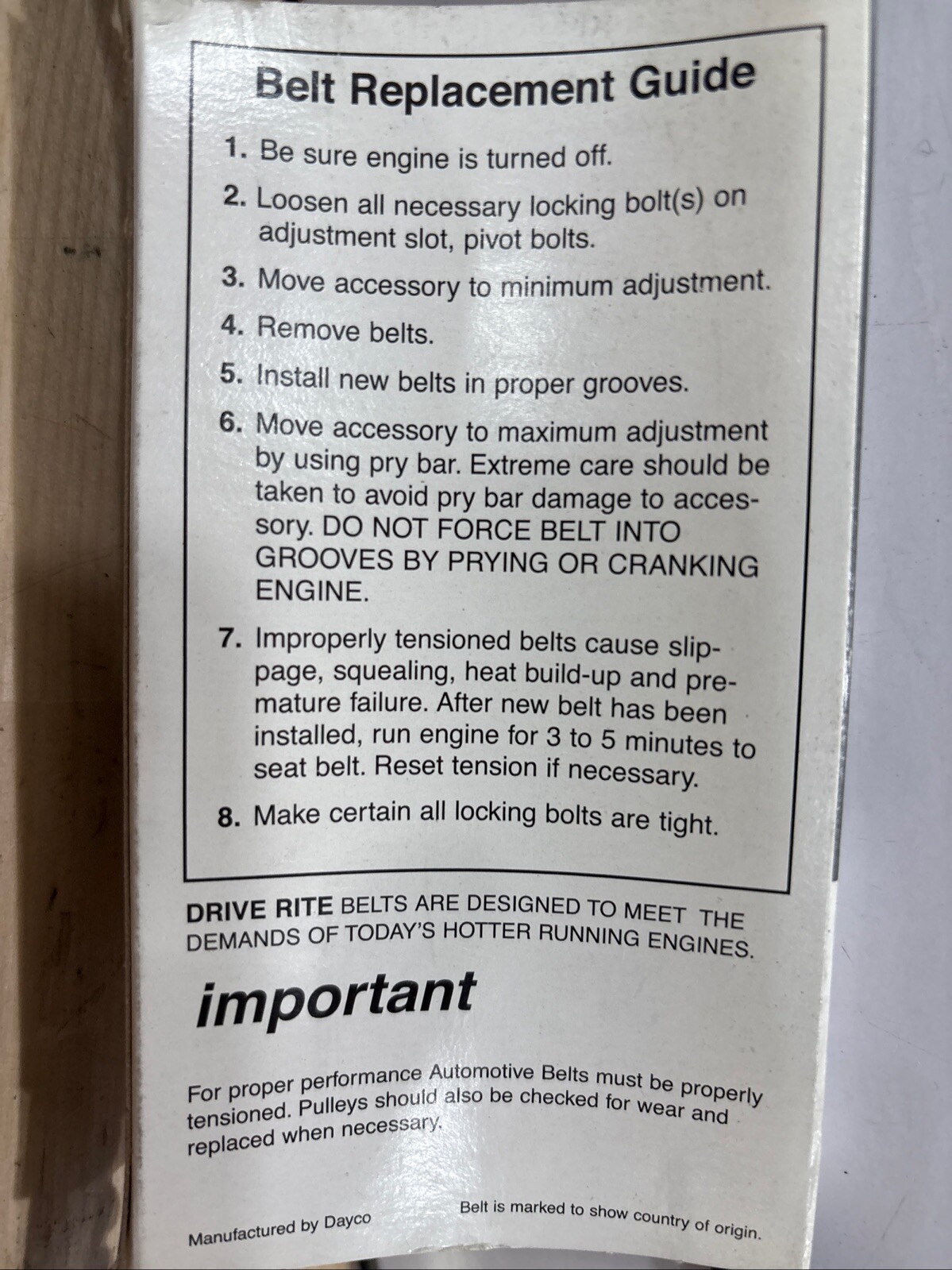 Drive-rite By Delco 17350DR Accessory Drive Belt - 0.53" X 35.00" - 36 Degree - Image 4