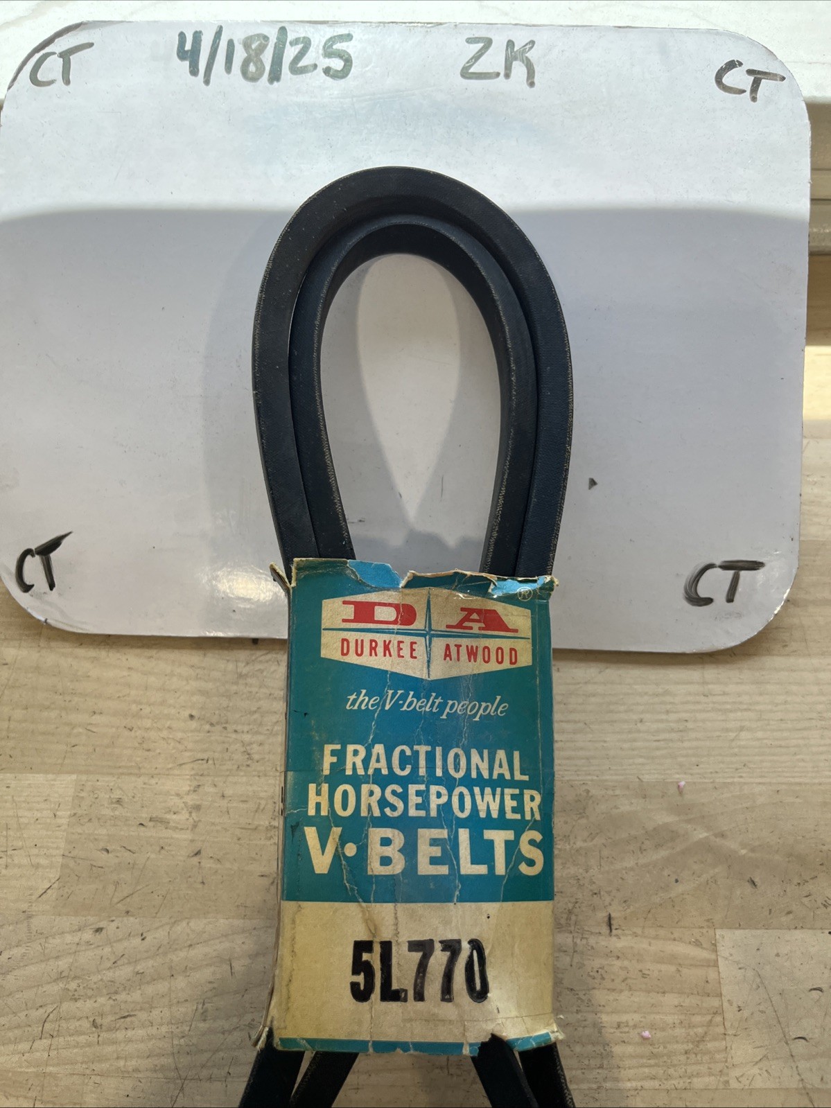 Durkee Atwood Fractional Horsepower V-Belt 5L770