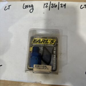 Earls 916111ERL Blue Straight -10 AN Swivel to 3/8 In Male NPT Adapter