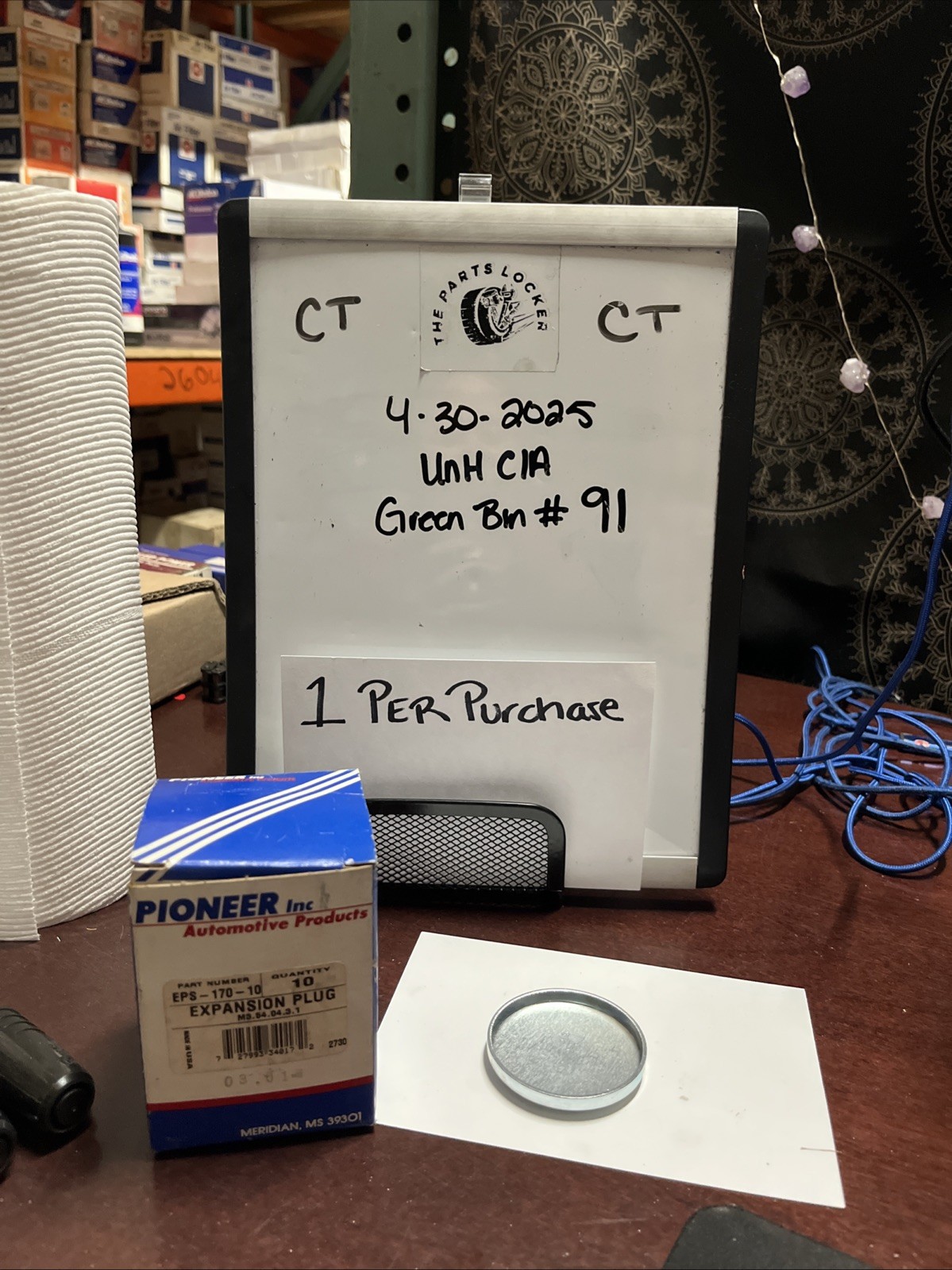 Engine Core Plug-Expansion Plug Pioneer EPS-170 I Per Purchase