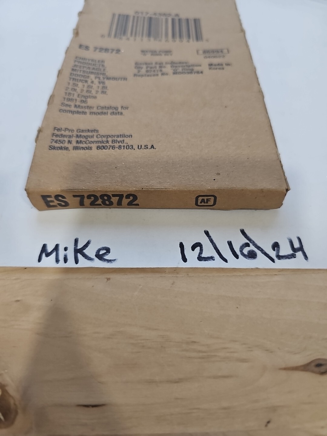 Engine Water Pump O-Ring Fel-Pro ES 72872 - Image 4