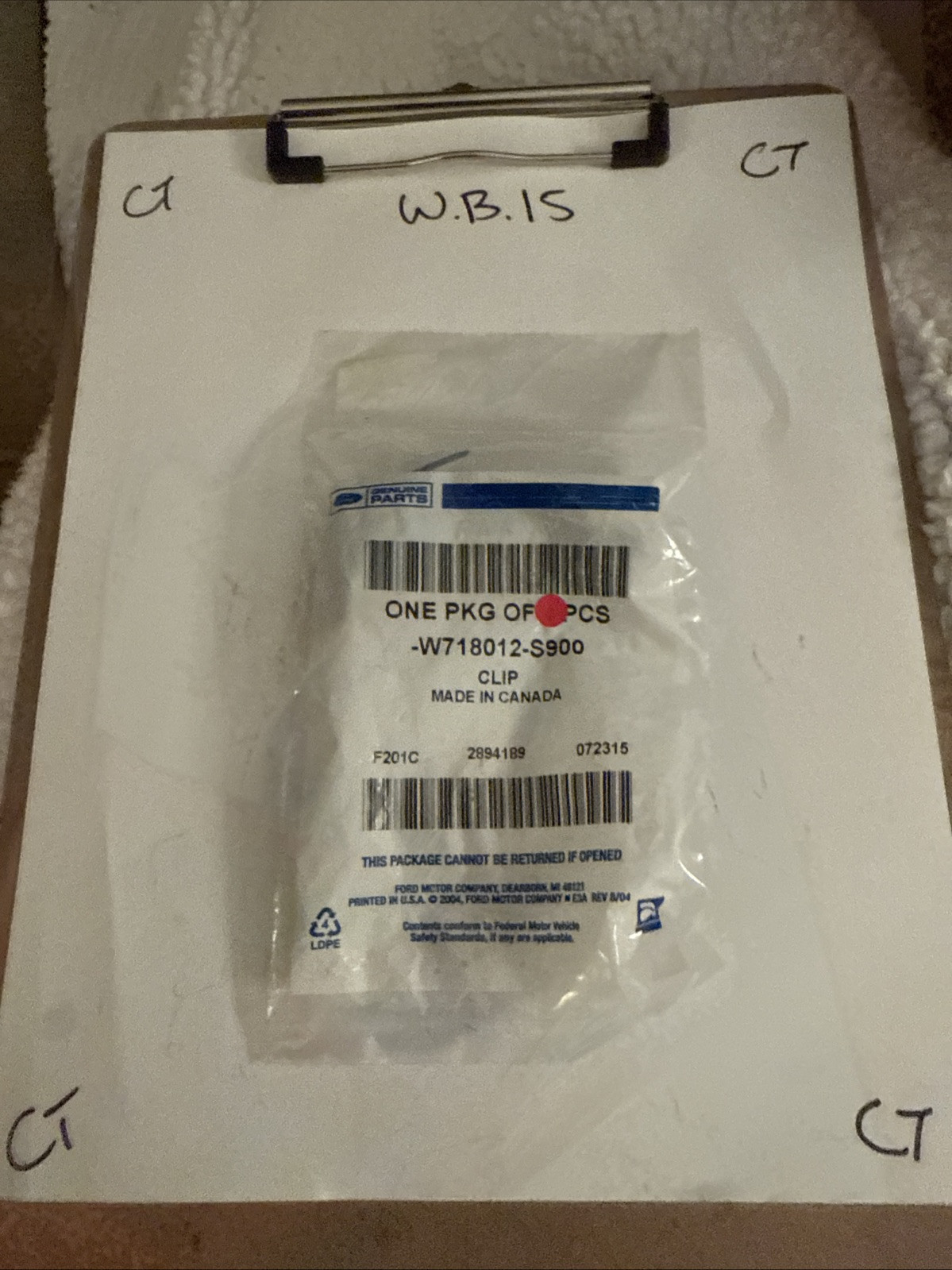 FORD OEM 15-23 Edge,MKX Roof Interior Trim-Headliner Clip W718012S900