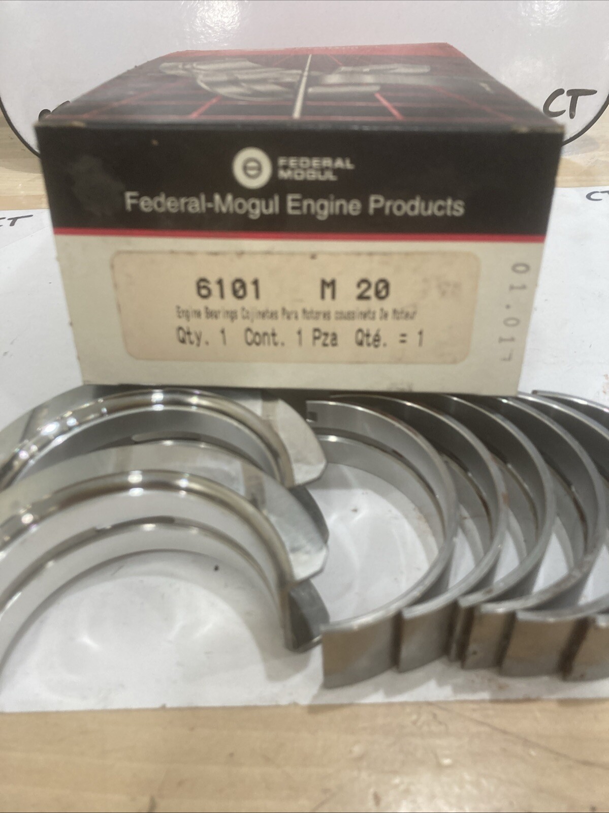 Federal Mogul 6101M-20 Engine Main Bearings .020" 1974-1989 Ford 2.8L 2.9L V6 - Image 3