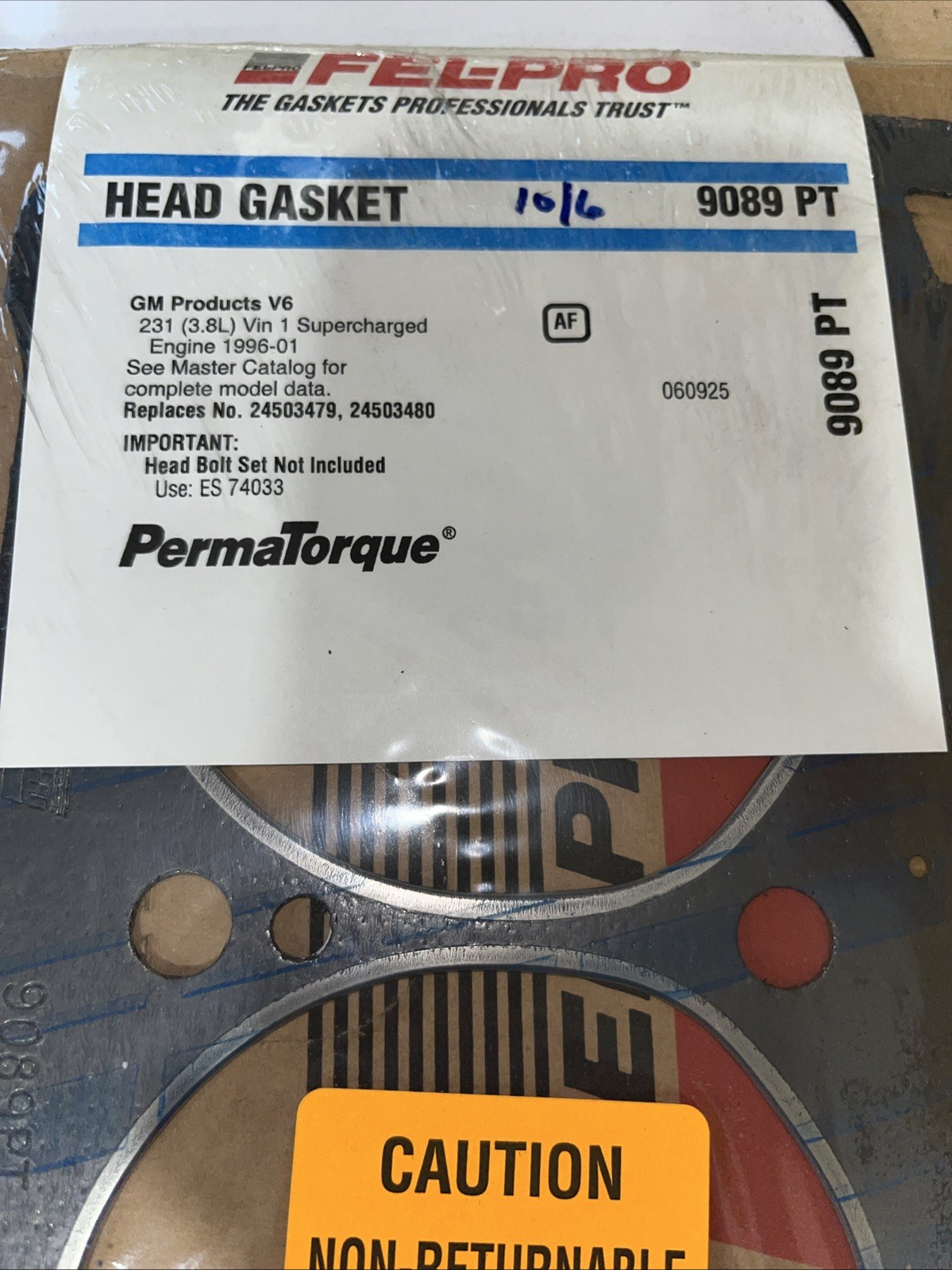 Fel-pro 9089PT Engine Cylinder Head Gasket for 1996-2007 GM 3.8L - Image 3