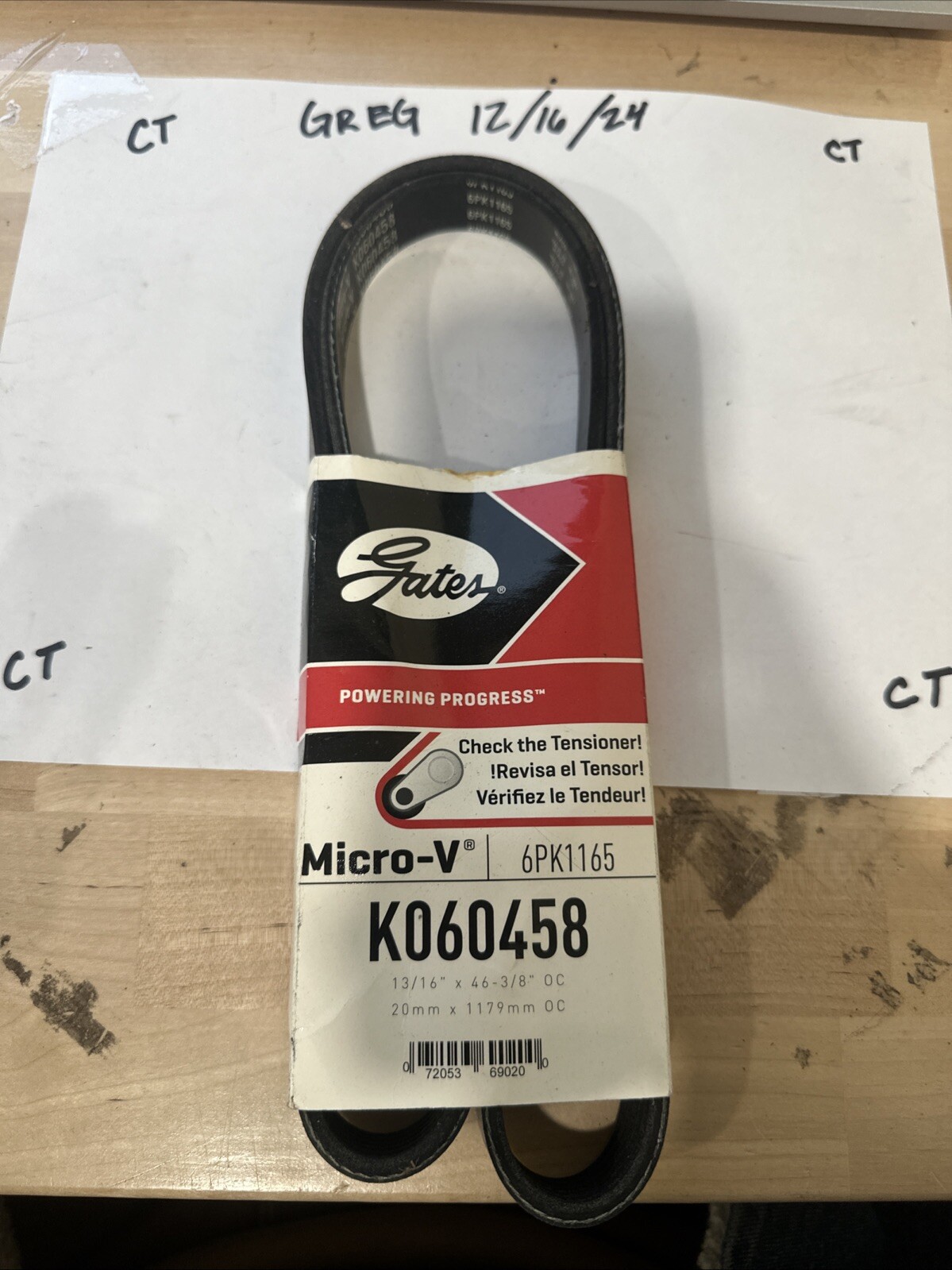 GATES K060458 Serpentine Belt-Premium OE Micro-V Belt Gates K060458