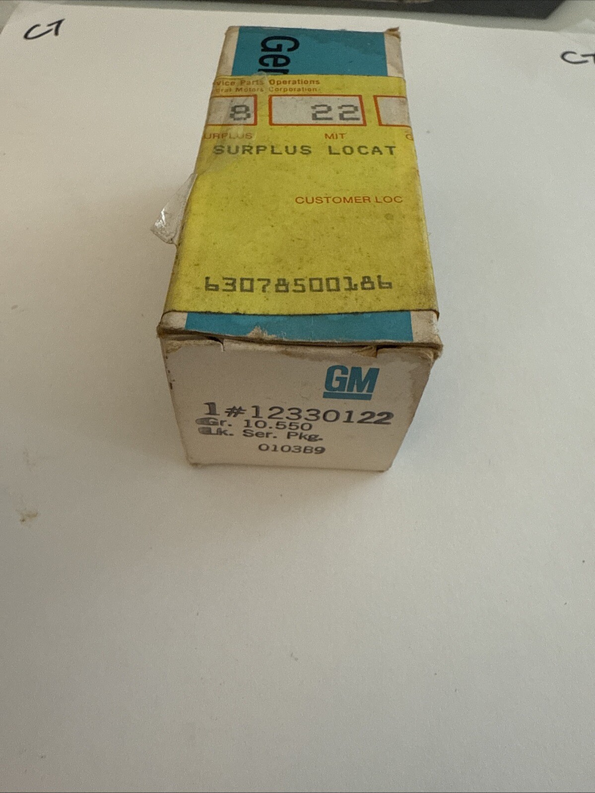 GM 12330122 Lock Cylinder Buick Chevy Chevrolet General Motors - Image 3