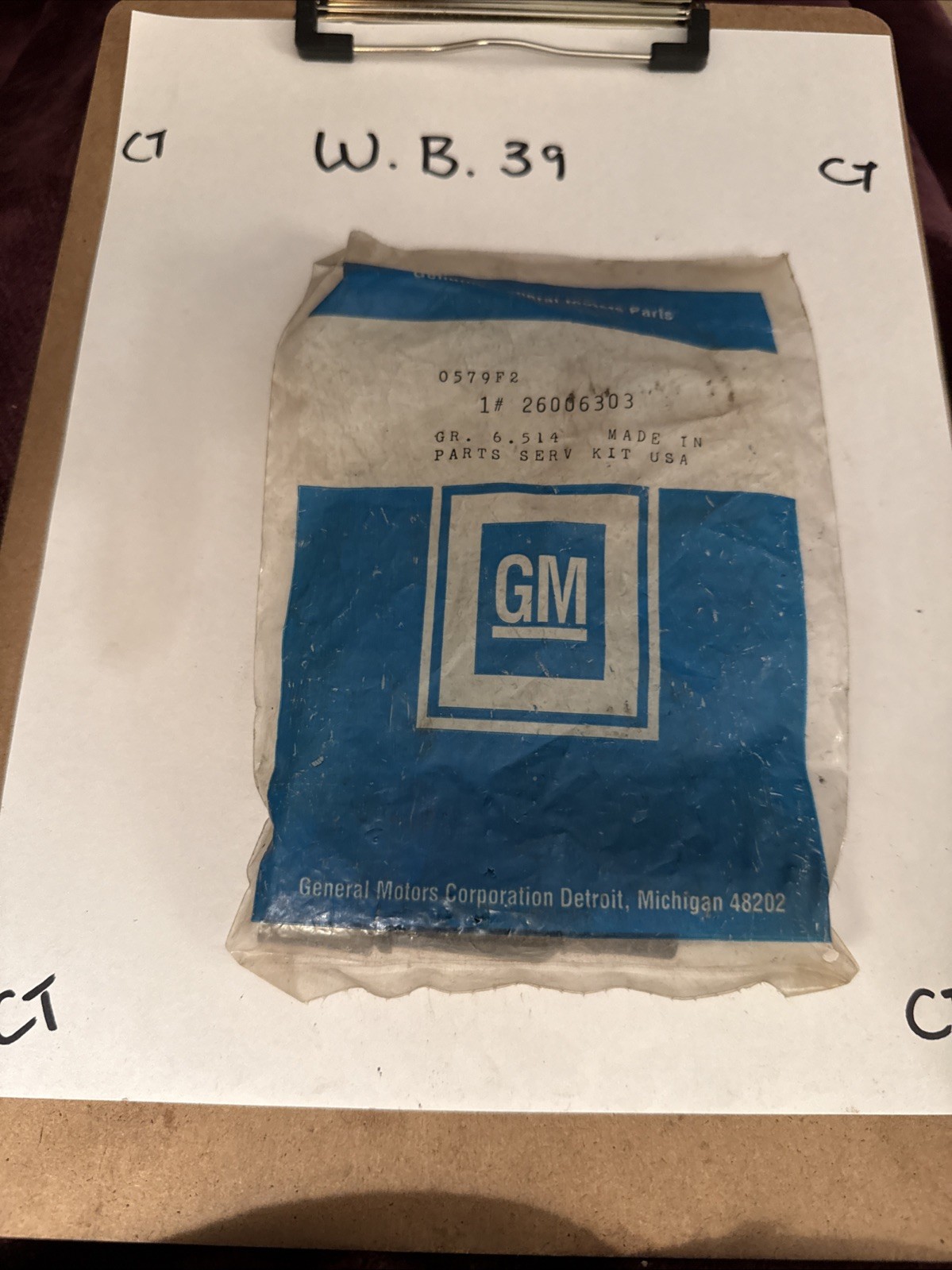 GM 26006303 Spring Kit Steering Column Tilt Upper