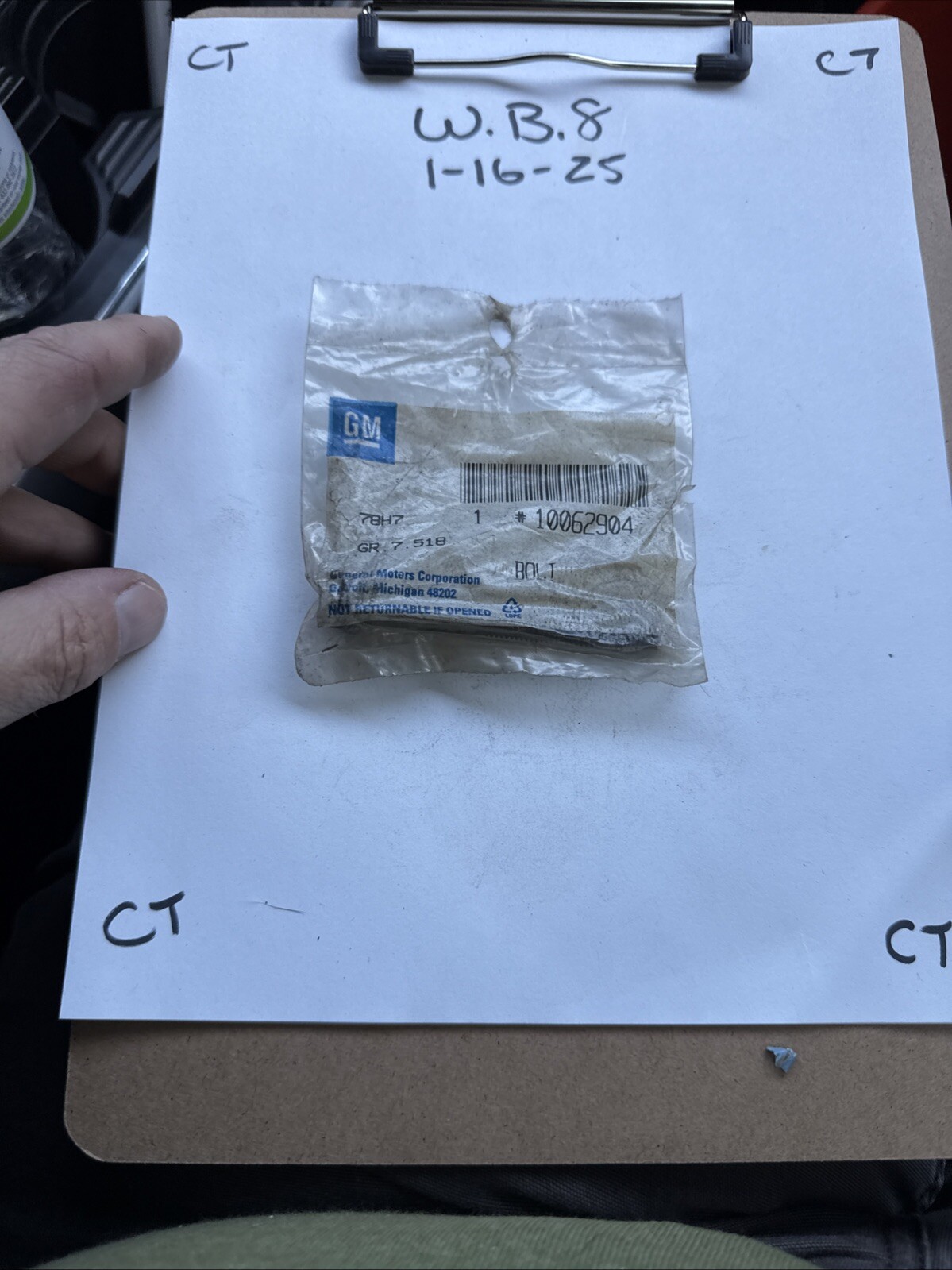 GM BOLT 10062904 GM OEM