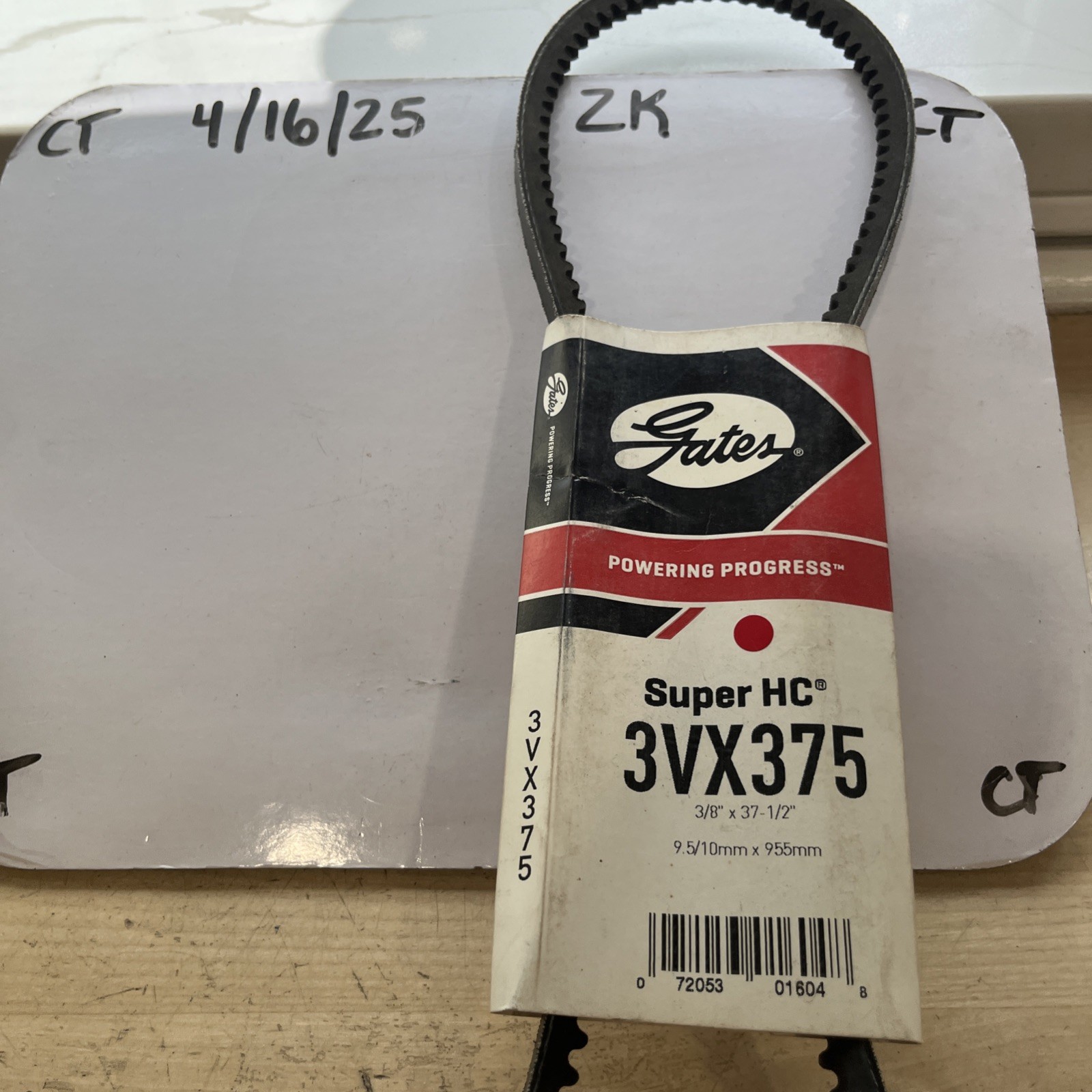 Gates 3VX375 Super HC Narrow Section Molded Notch V-Belt - Image 4