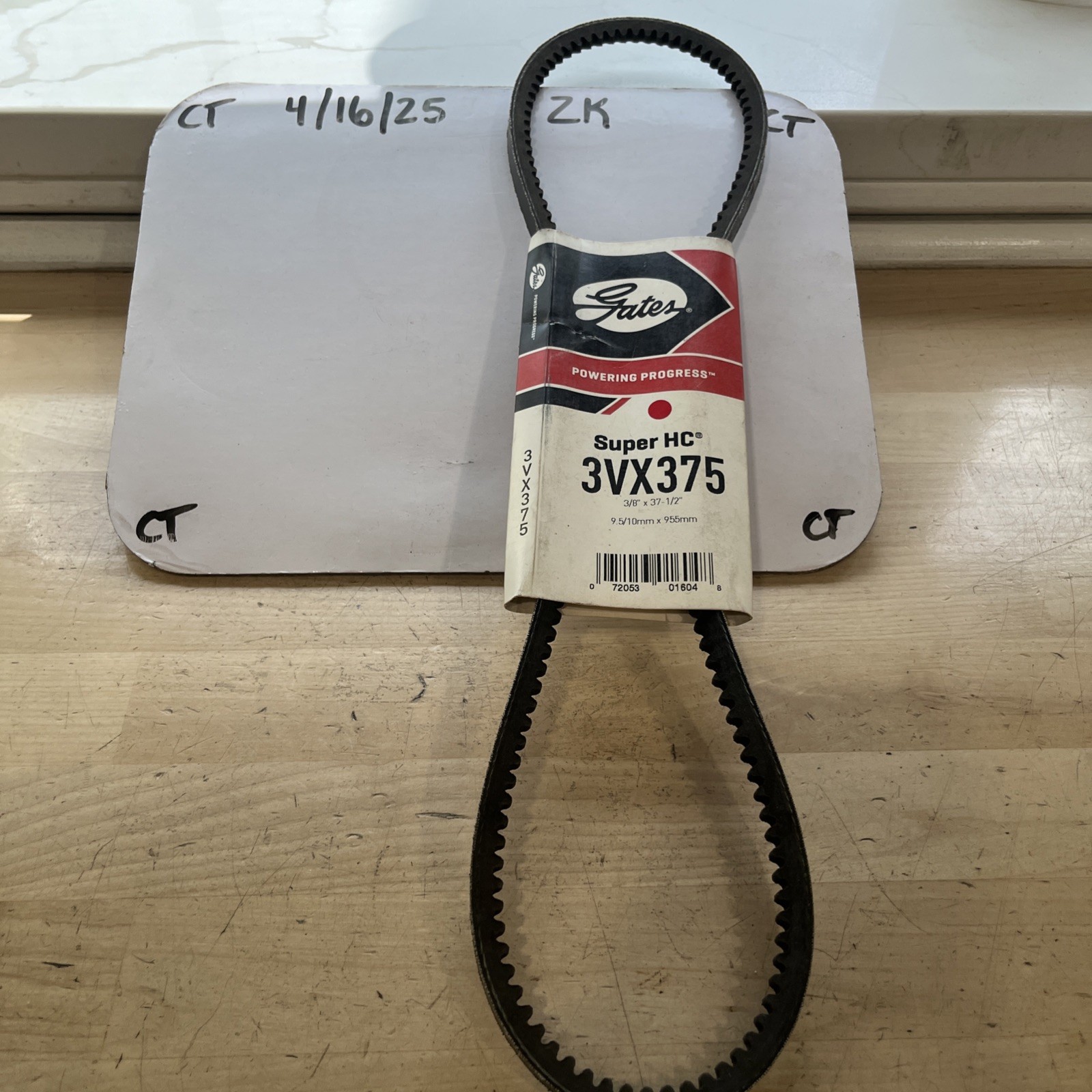 Gates 3VX375 Super HC Narrow Section Molded Notch V-Belt