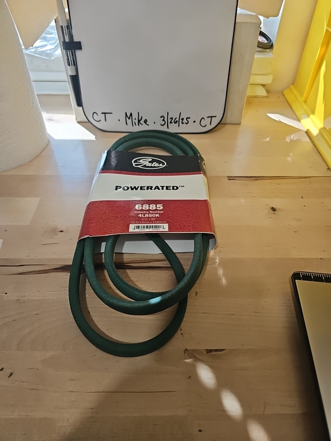 Gates 6885 Power Equipment Accessory Drive Belt - 1/2" X 85"