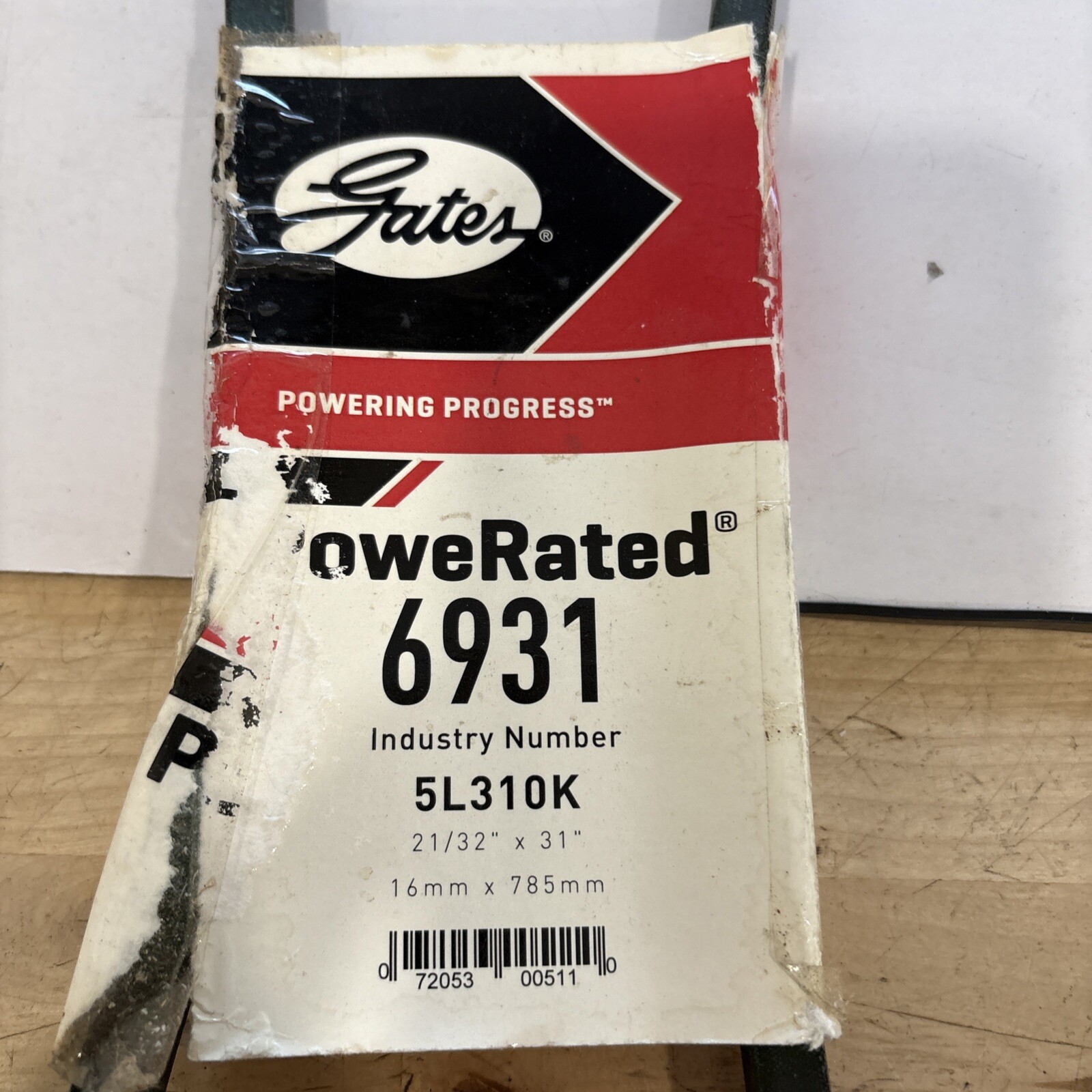 Gates 6931 PoweRated FHP Medium Horse-Power V-Belt 21/32” x 31” - Image 3