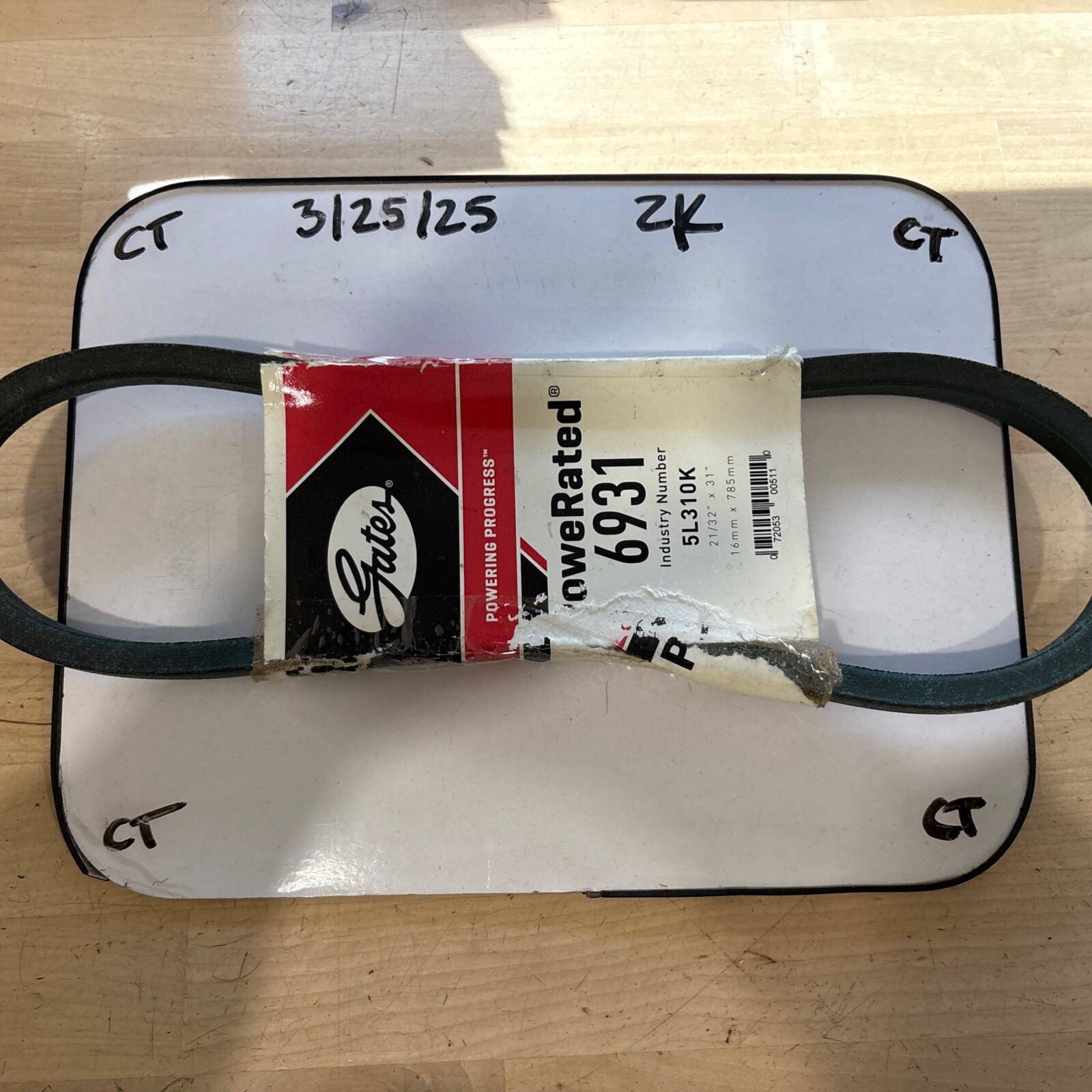 Gates 6931 PoweRated FHP Medium Horse-Power V-Belt 21/32” x 31”