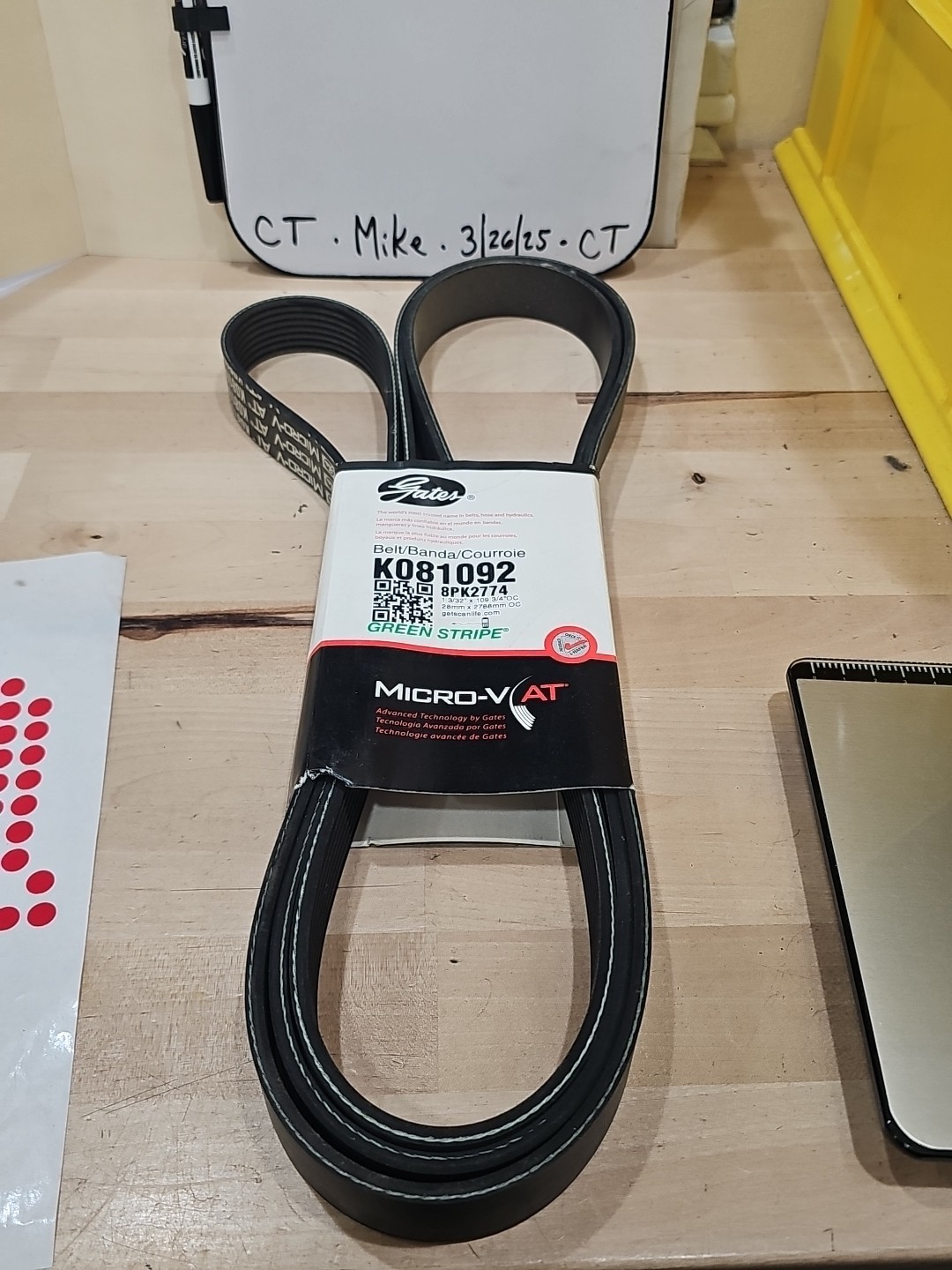 Gates K081092 Micro-V Serpentine Drive Belt