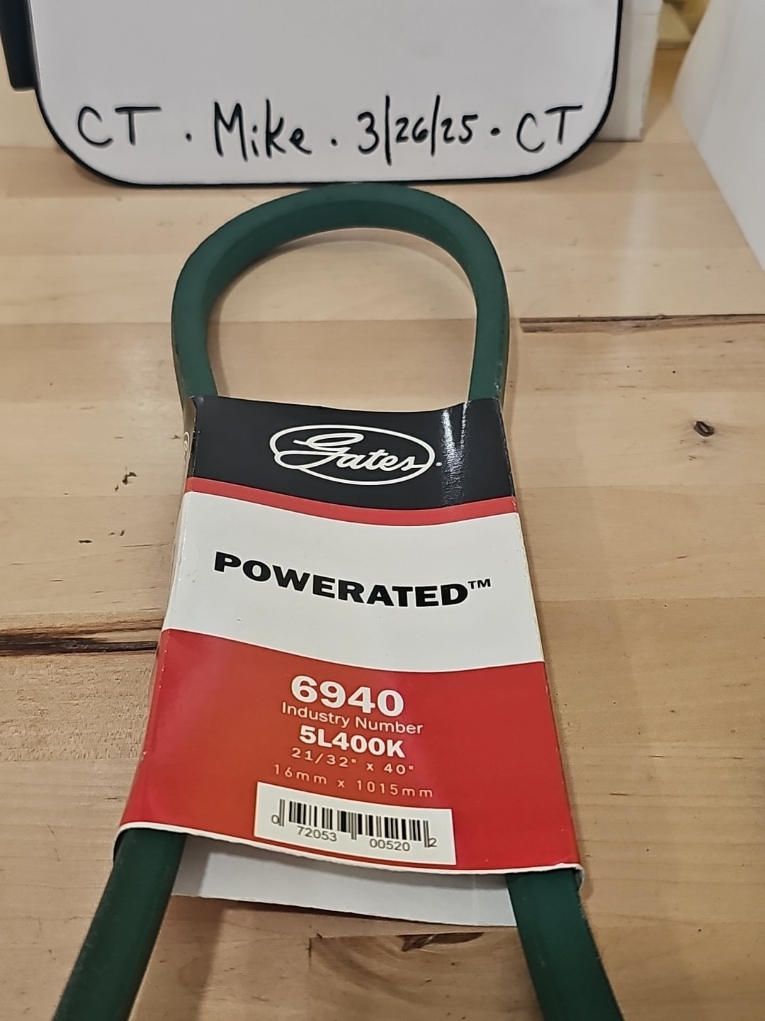 Gates PoweRated 6940 Industrial V-Belt 21/32" x 40" 5L400K - Image 3