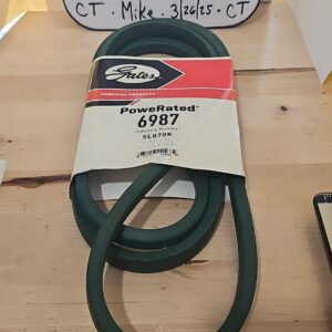Gates PoweRated V-Belt, 5L Section, 21/32" x 87" Green 6987 5L870K