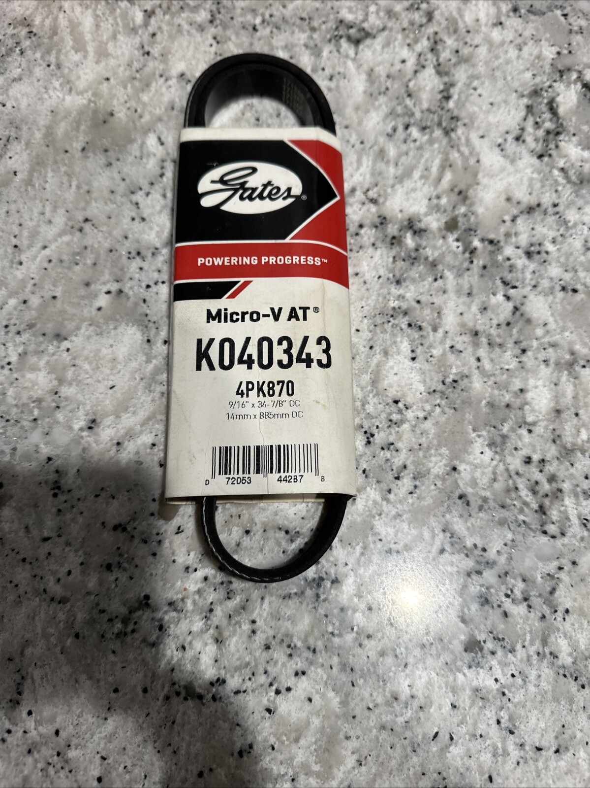 Gates Serpentine Belt-Premium OE Micro-V Belt Parts #K040343 4PK870