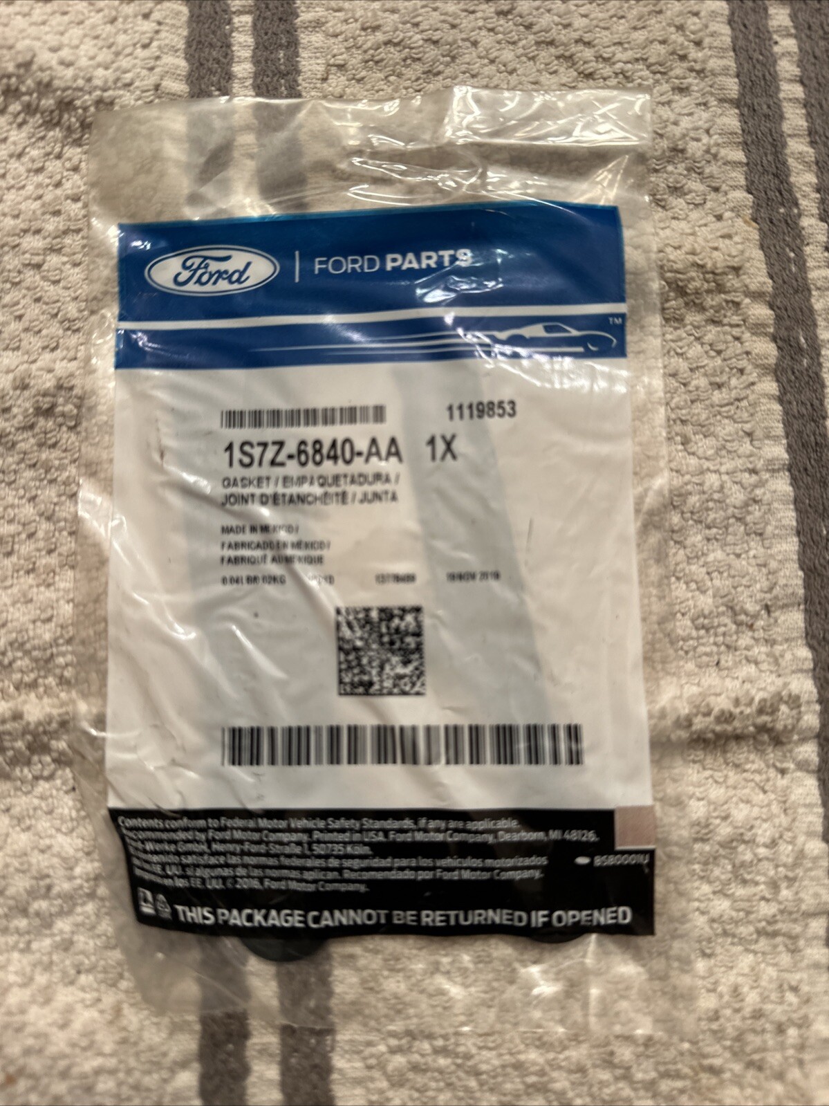 Genuine Ford Adapter Gasket 1S7Z-6840-AA