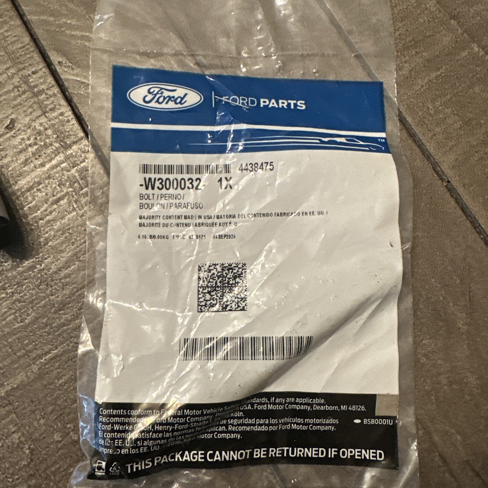 Genuine Ford Bolt W300032