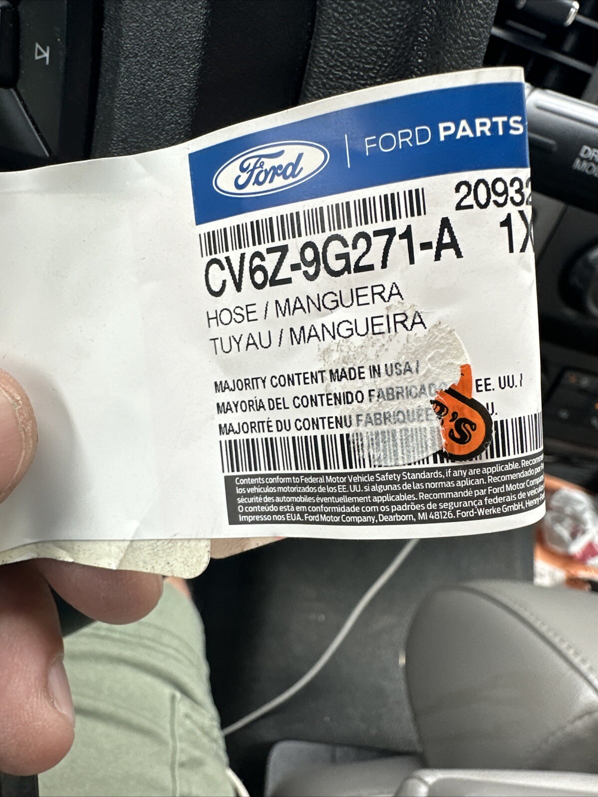 Genuine Ford CV6Z-9G271-A - Vapor Hose, Fits on 2013-2019 Ford LOCATED IN CT