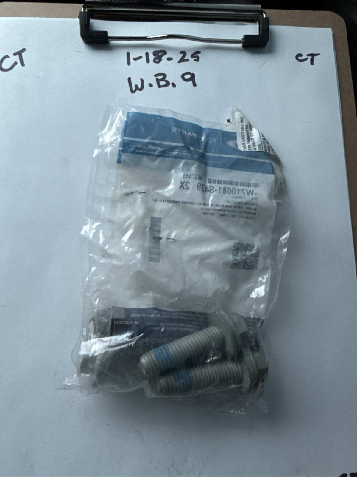 Genuine Ford Disc Brake Caliper Bracket Mounting Bolt W710681-S439 - Image 3