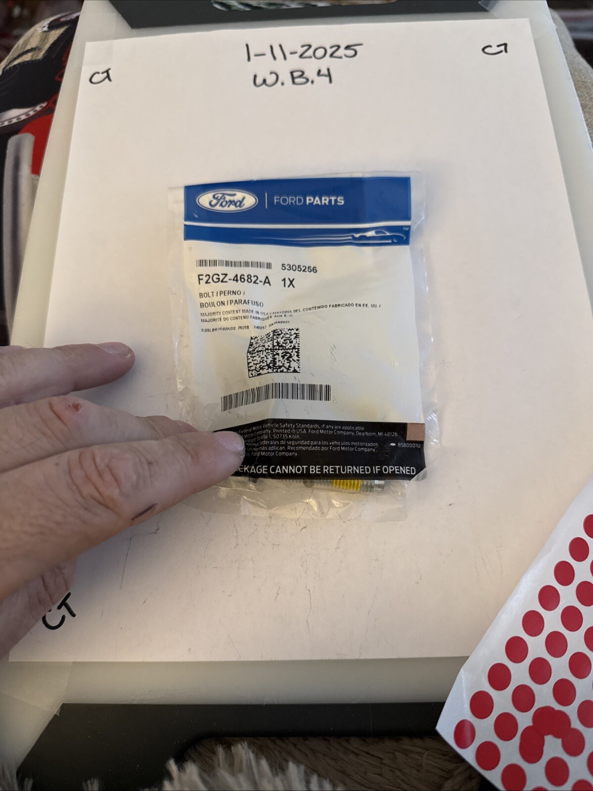 Genuine Ford Drive Shaft Assembly Front Bolt F2GZ-4682-A (1) - Image 4