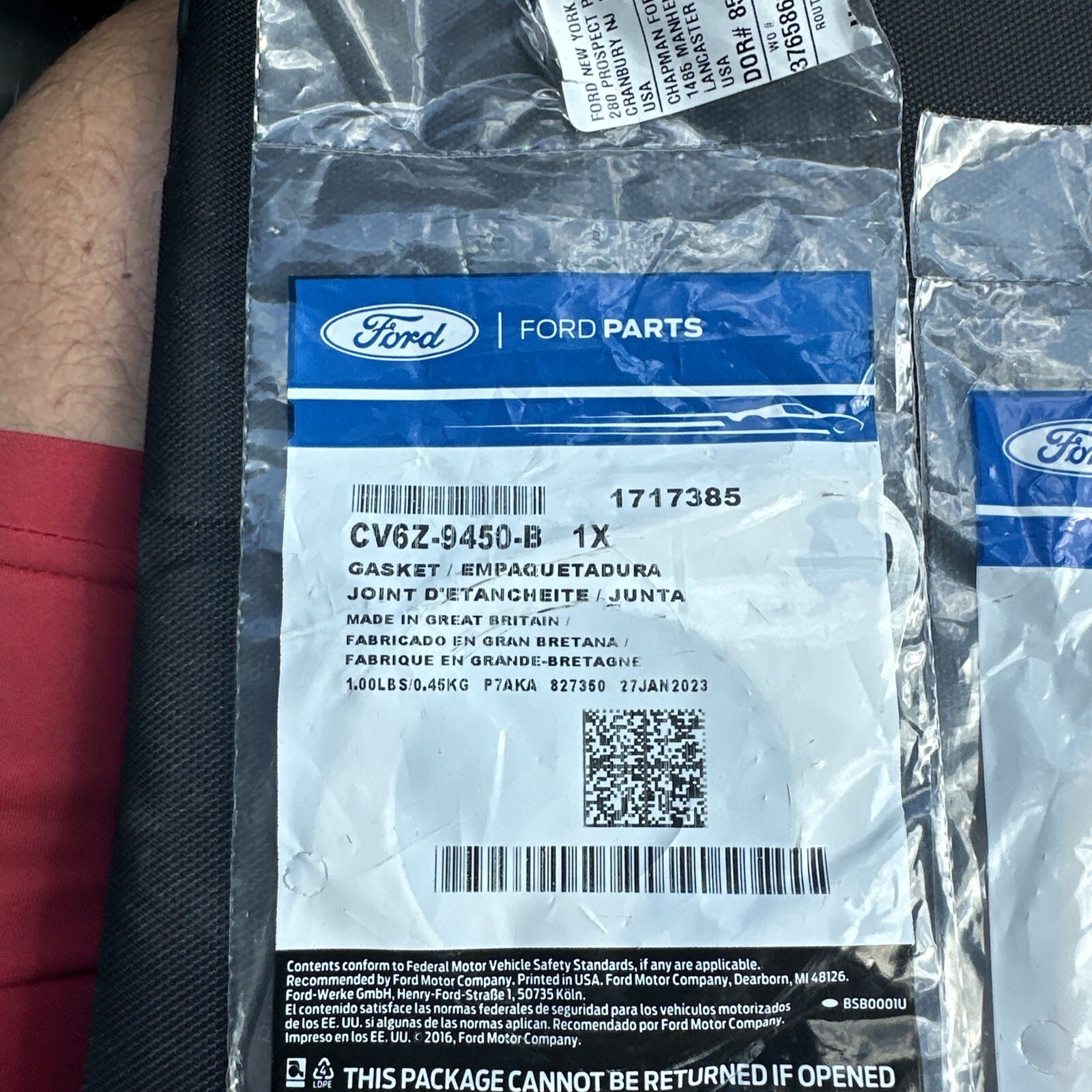 Genuine Ford Exhaust Muffler Gasket CV6Z-9450-B