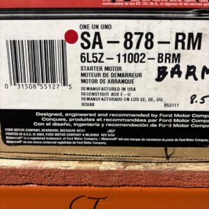 Genuine Ford Motorcraft SA-878-RM / 6L5Z-11002-BRM Starter Motor Assembly Reman