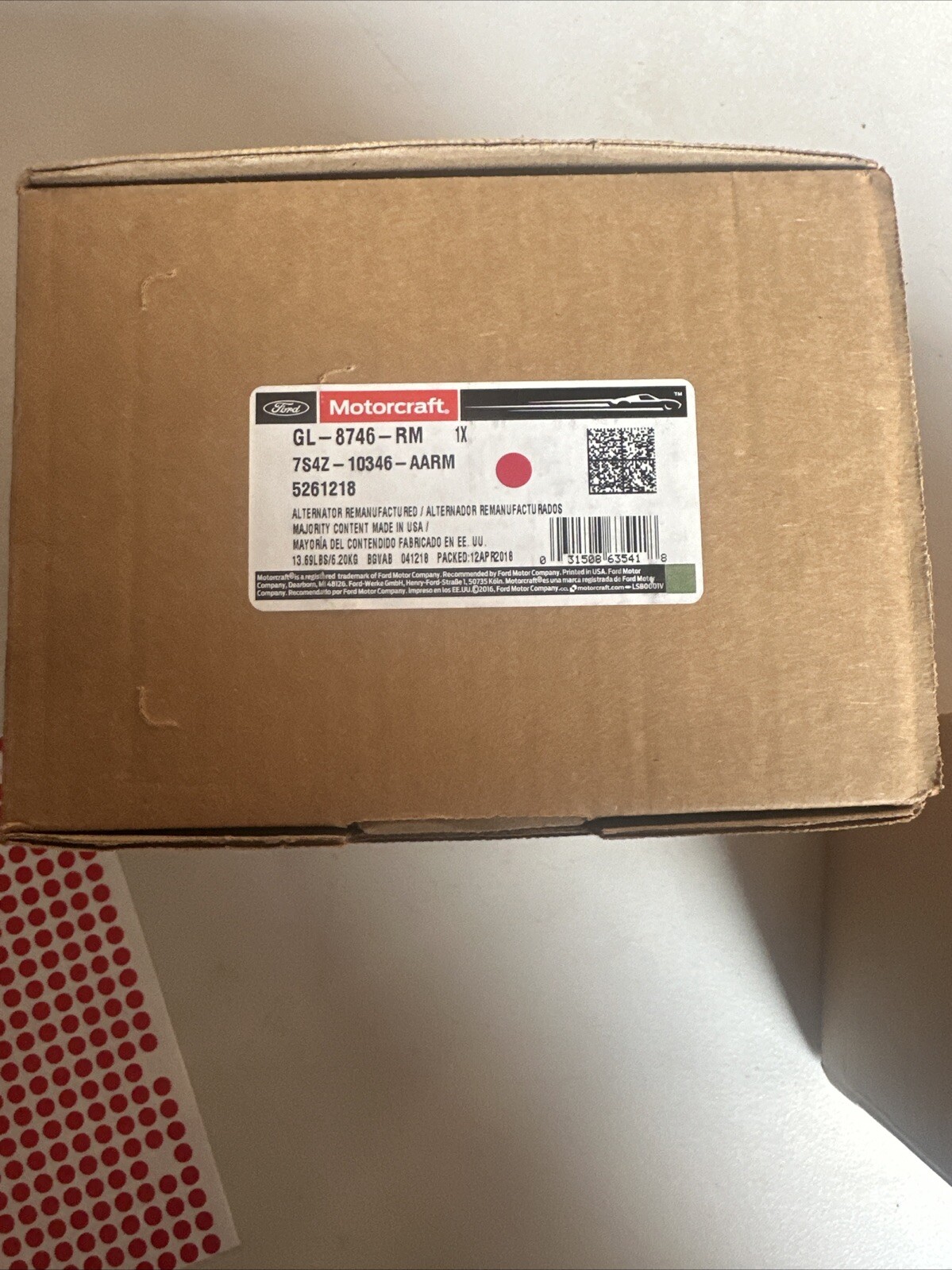 Genuine Ford OEM 2005-2007 Focus Reman Alternator Motorcraft GL8746RM