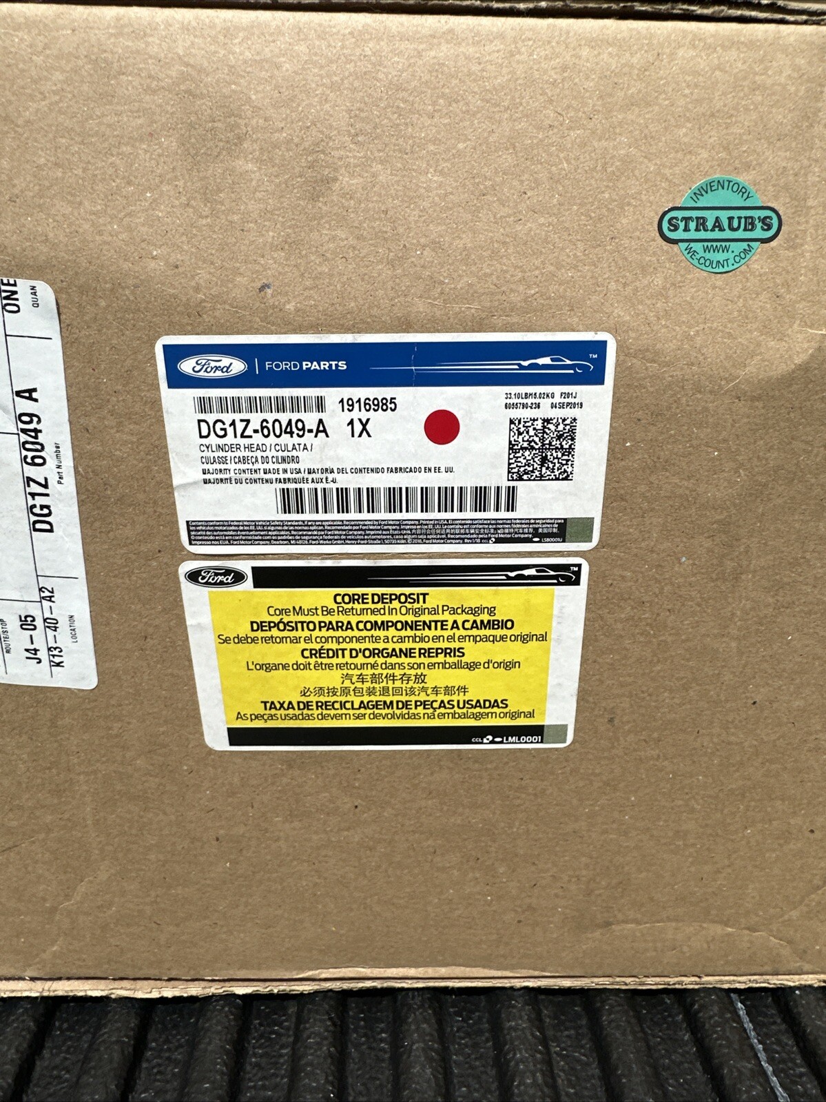 Genuine Ford OEM NEW Cylinder Head DG1Z-6049-A LOCATED IN CT