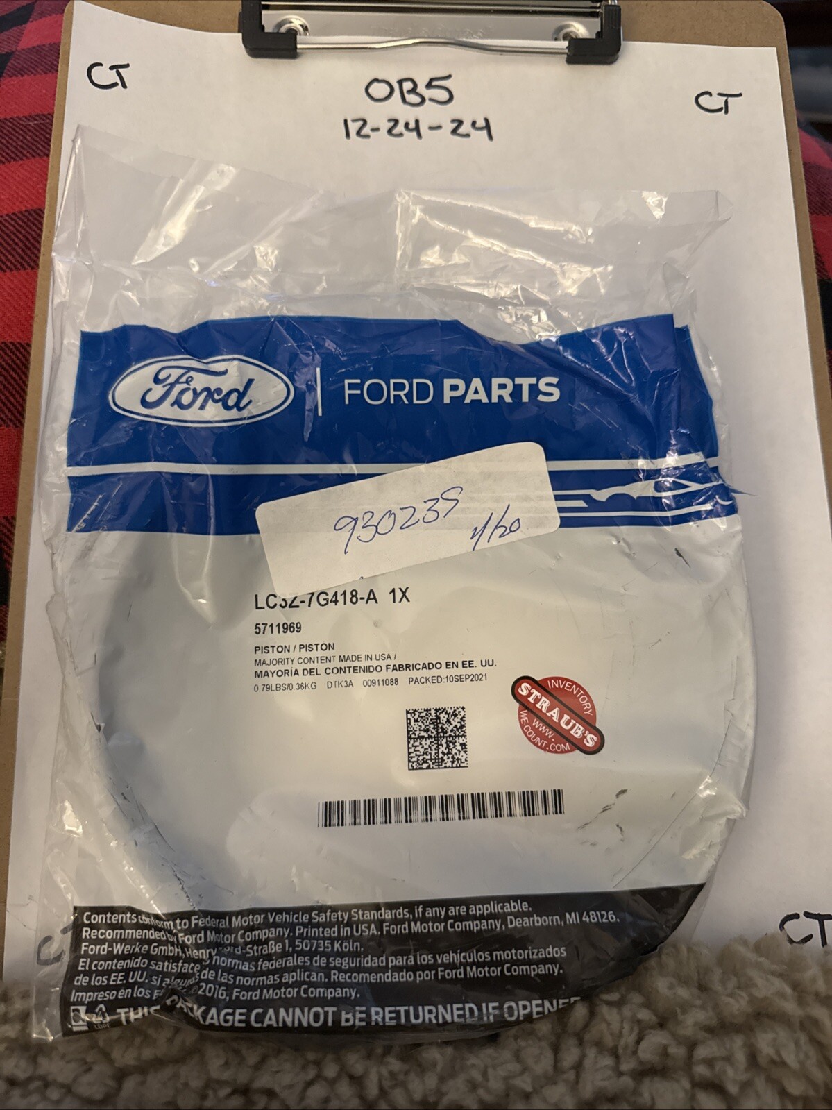 Genuine Ford Piston LC3Z-7G418-A