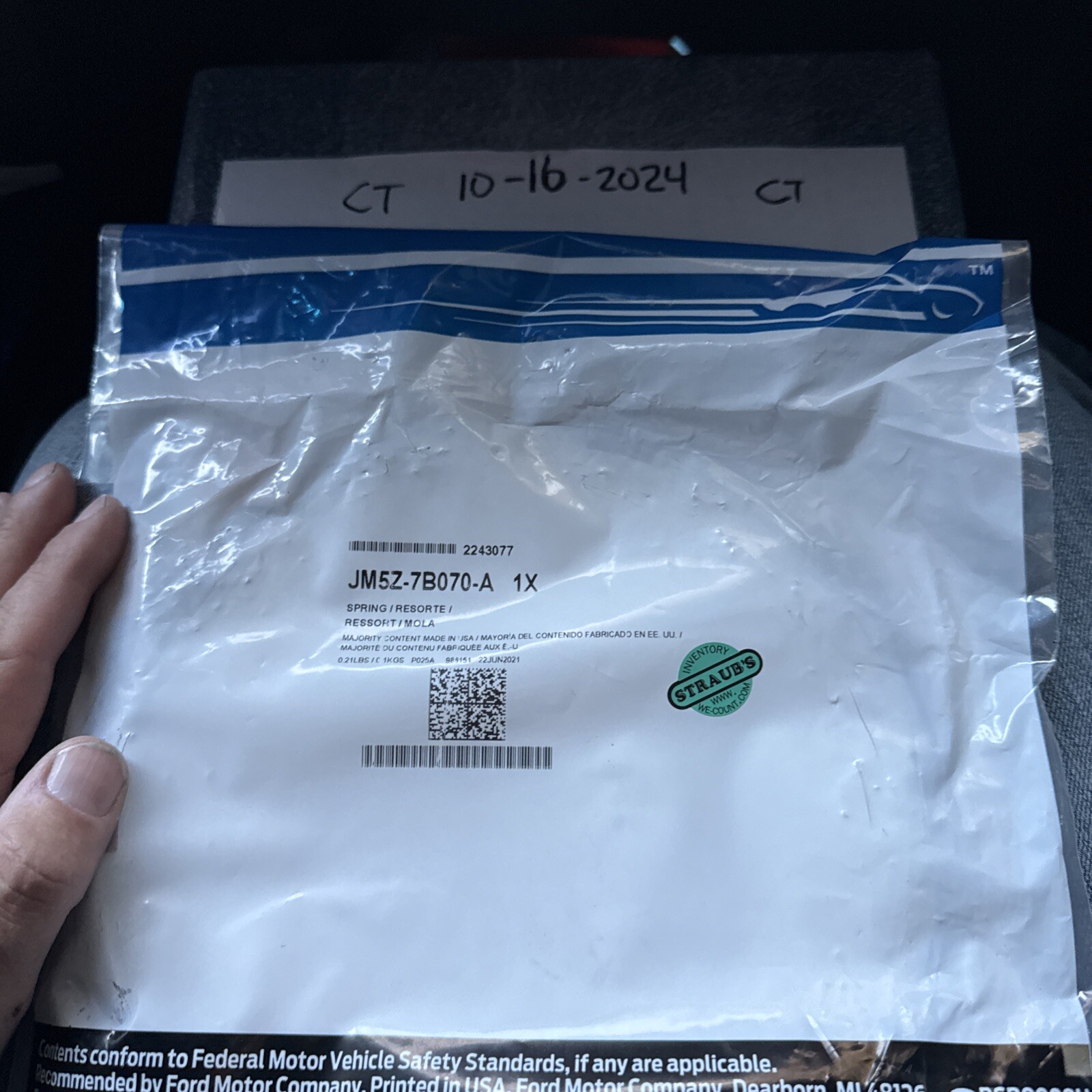 Genuine Ford Spring JM5Z-7B070-A