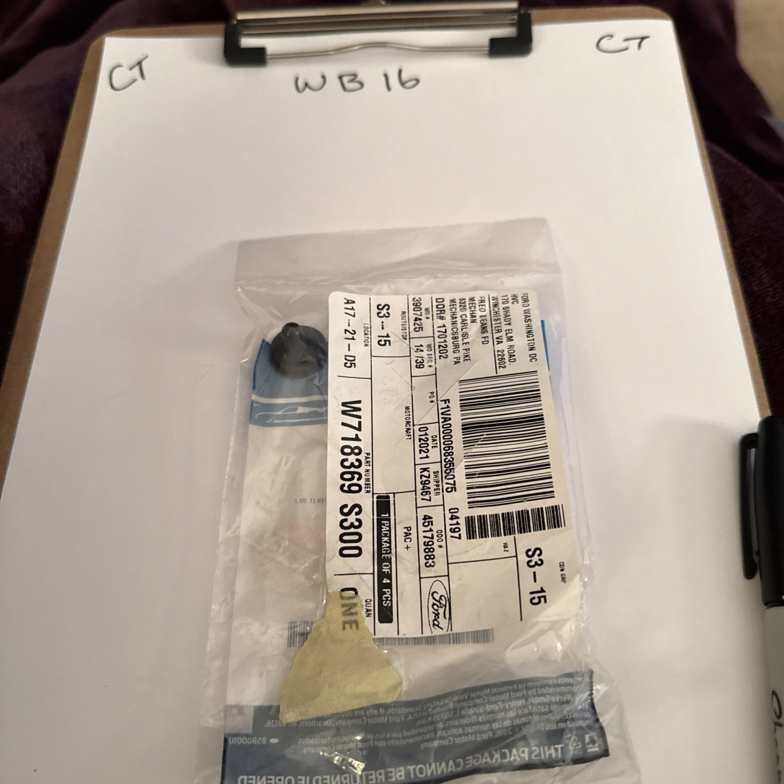 Genuine Ford Tail Lamp Retainer W718369-S300 - Image 3