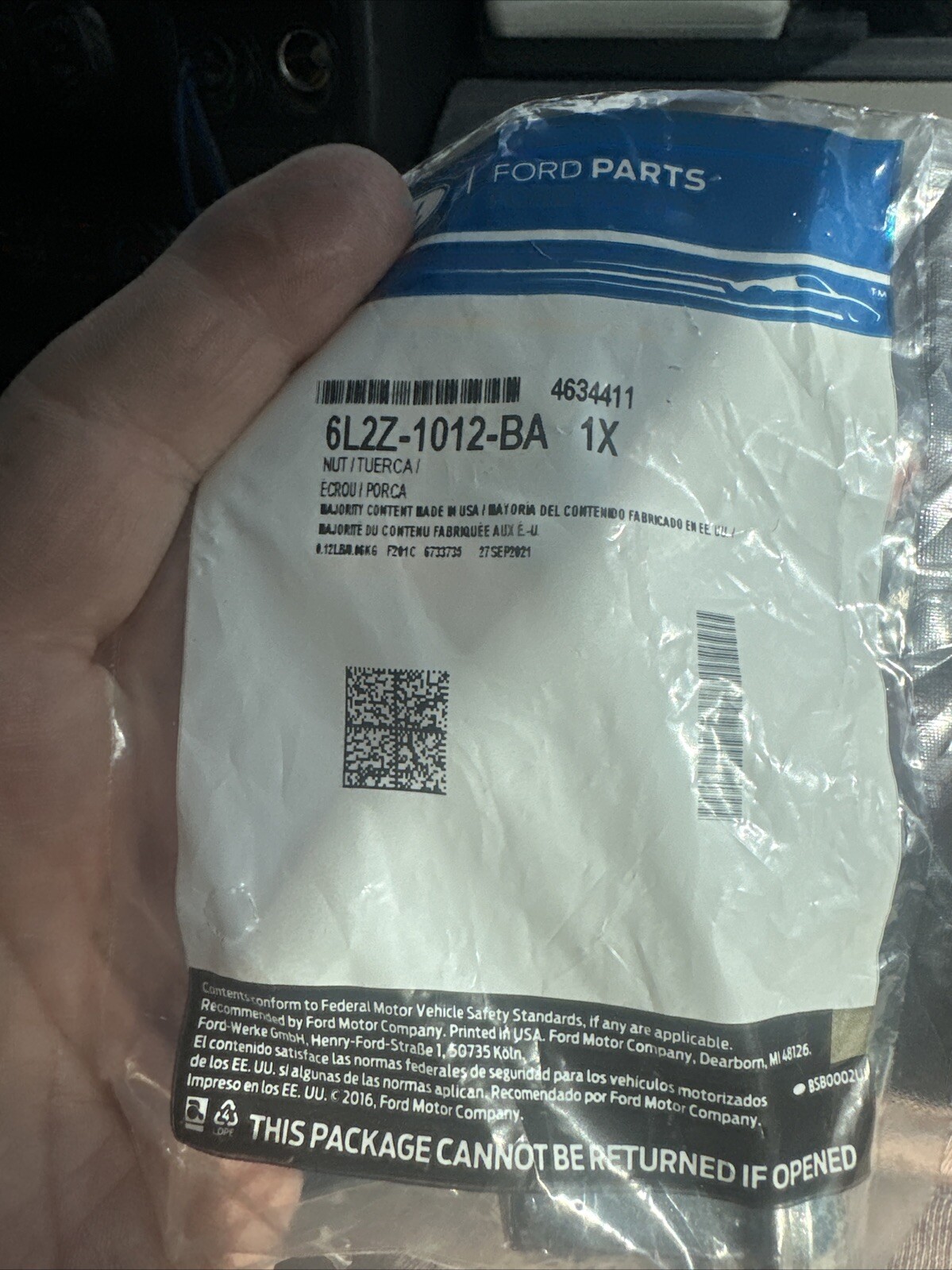 Genuine Ford Wheel Nut 6L2Z-1012-BA