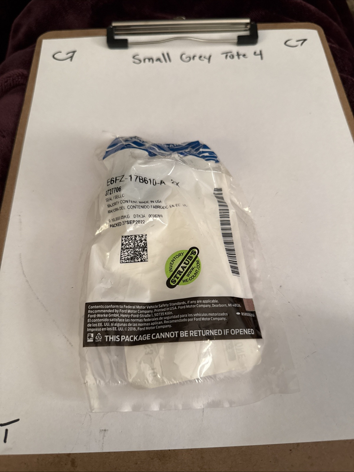 Genuine Ford Windshield Washer Pump Grommet E6FZ-17B610-A - Image 4