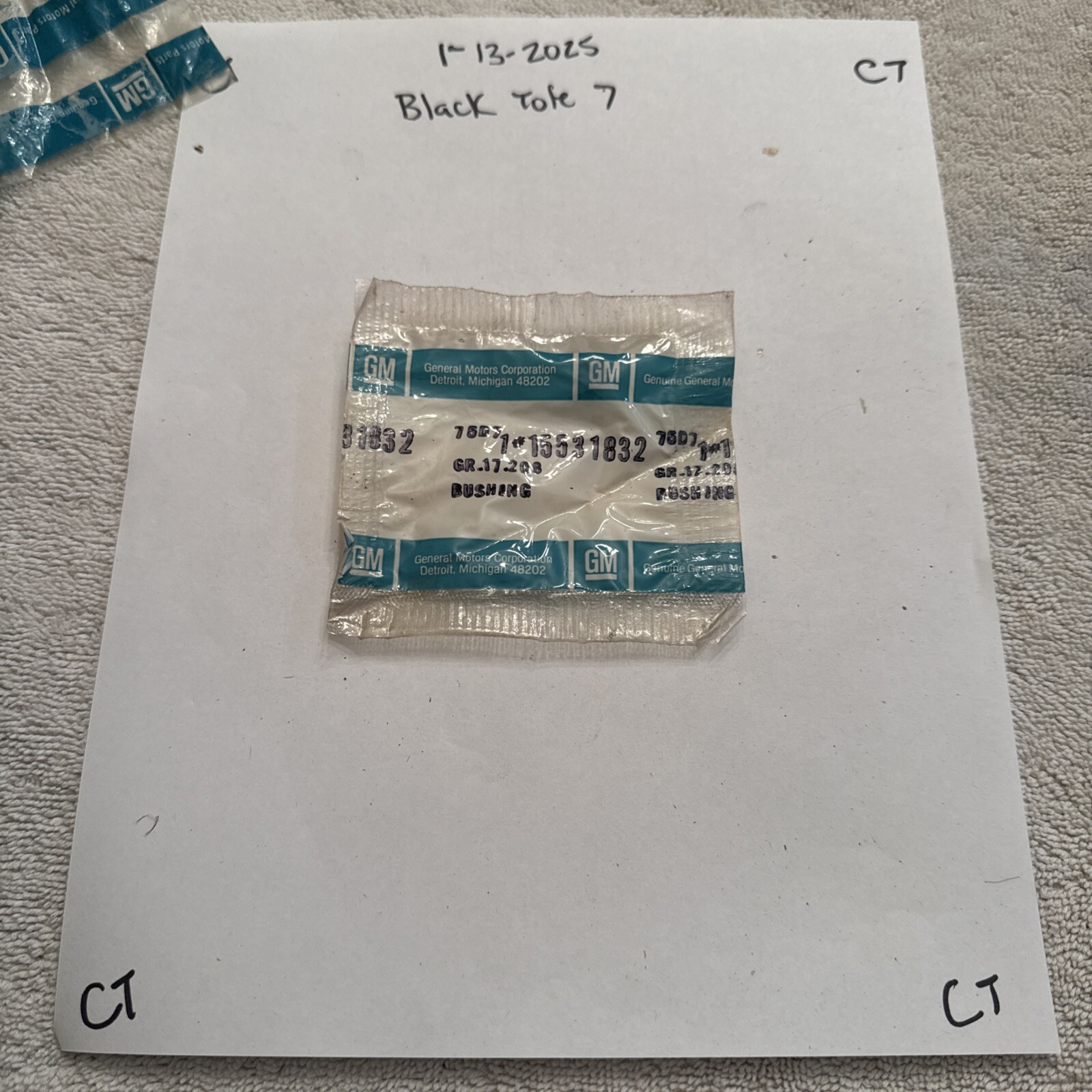 Genuine GM - 15531832 - NOS - Lot Of 1