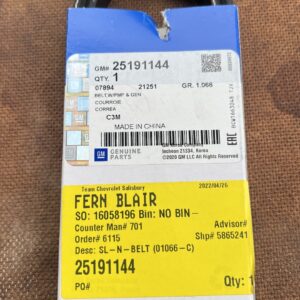 Genuine GM Belt-W/Pmp & Gen 25191144