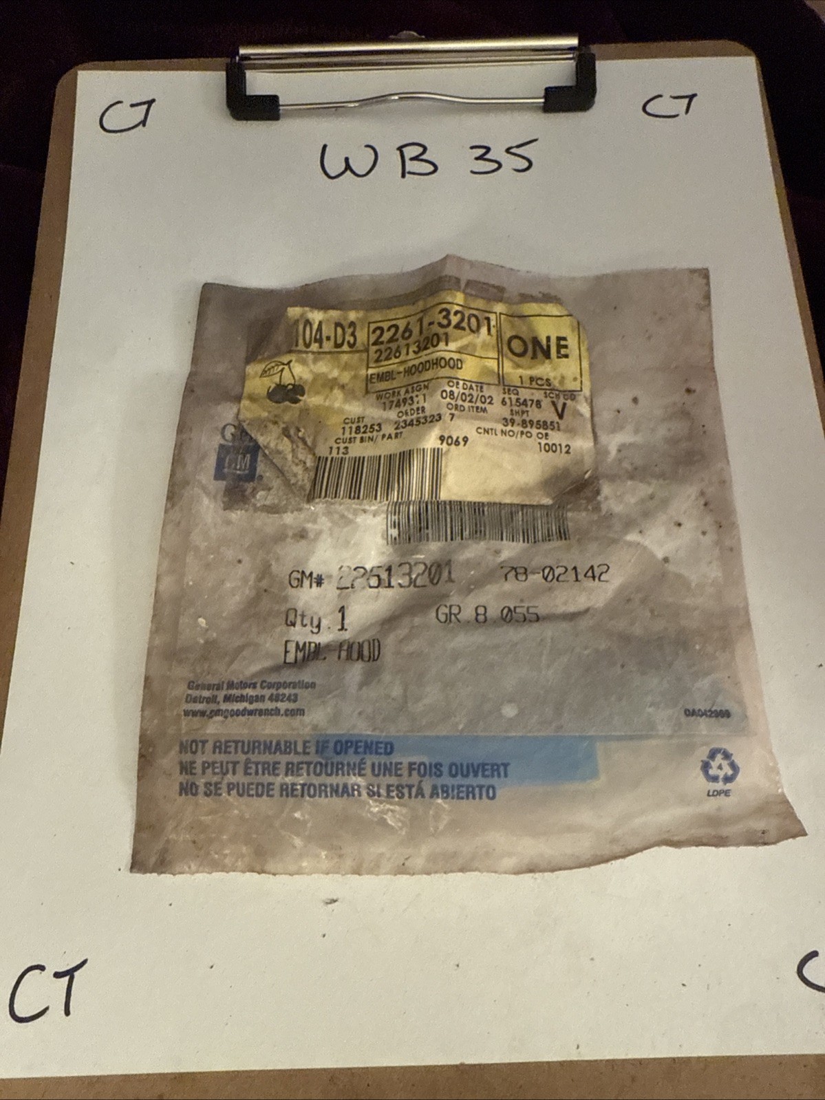 Genuine GM Emblem 22613201