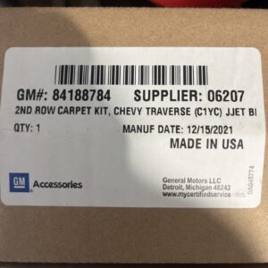 Genuine OEM GM Carpeted Floor Mat Second Row 84188784 fits 2018-2023 Traverse